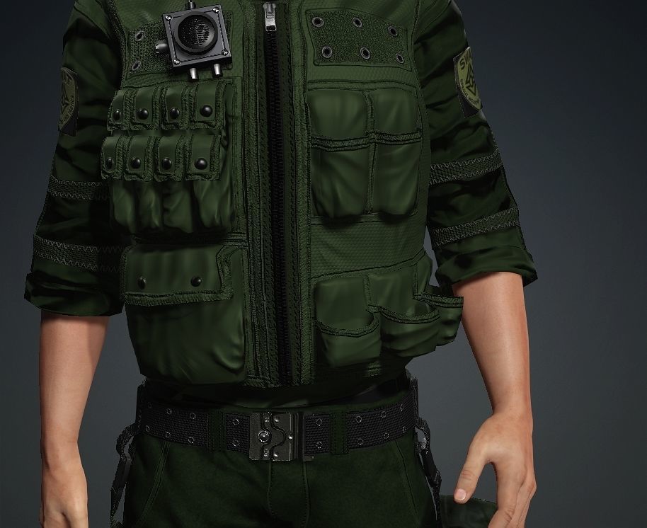 Army Officer 3D model_4