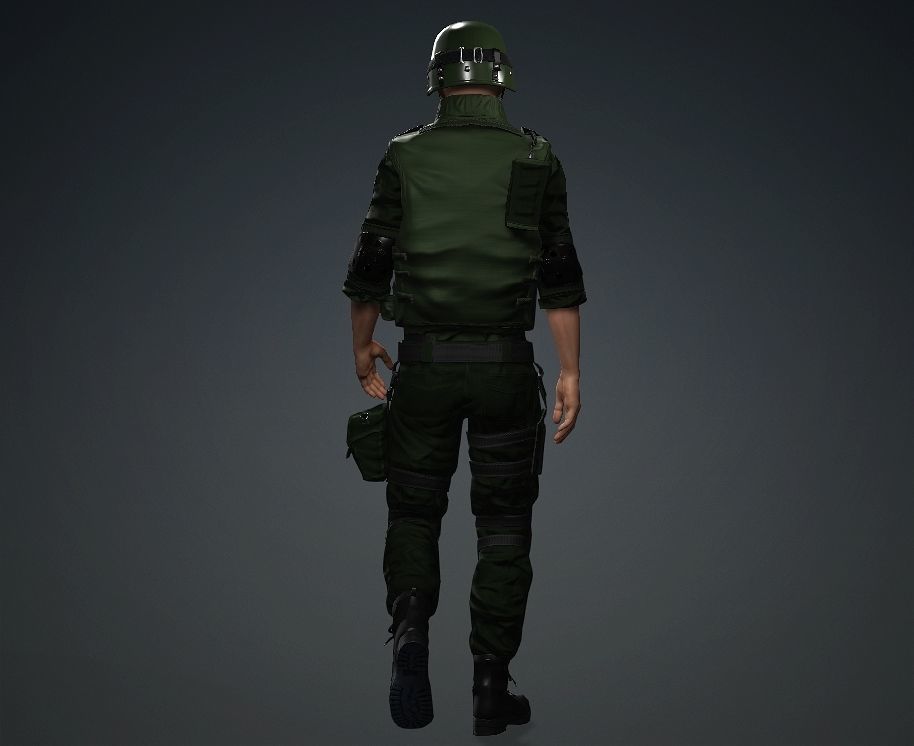 Army Officer 3D model_2