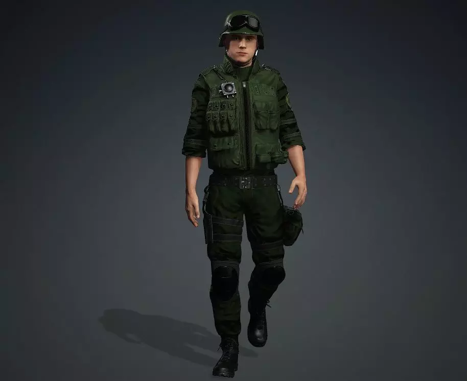 Army Officer 3D model_0