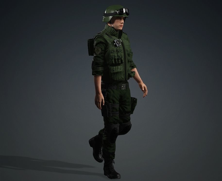 Army Officer 3D model_3