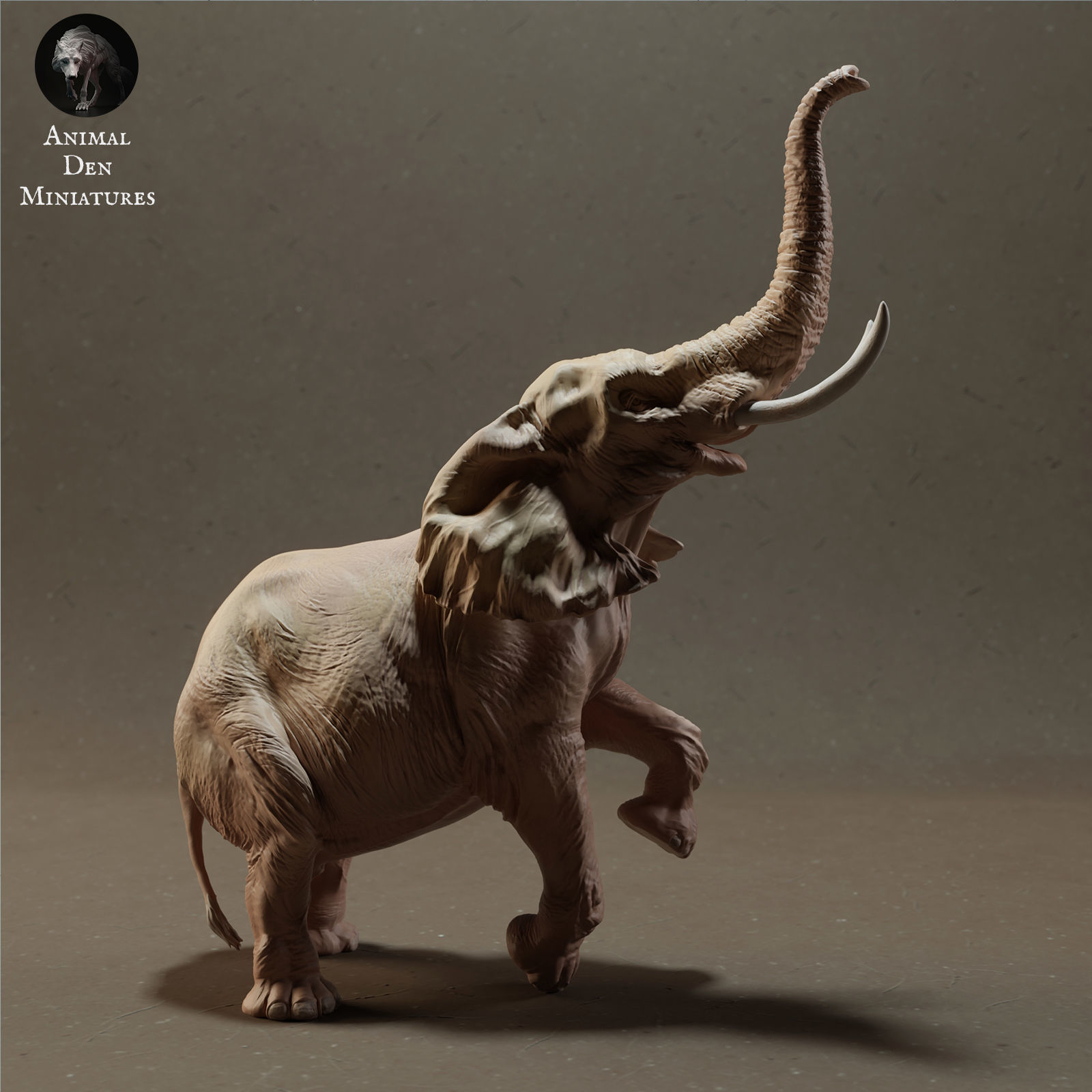 Elephant Bull Standing 3D print model_2