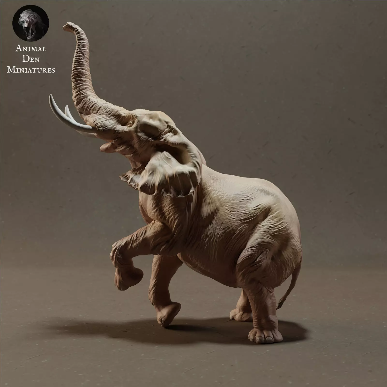 Elephant Bull Standing 3D print model_0