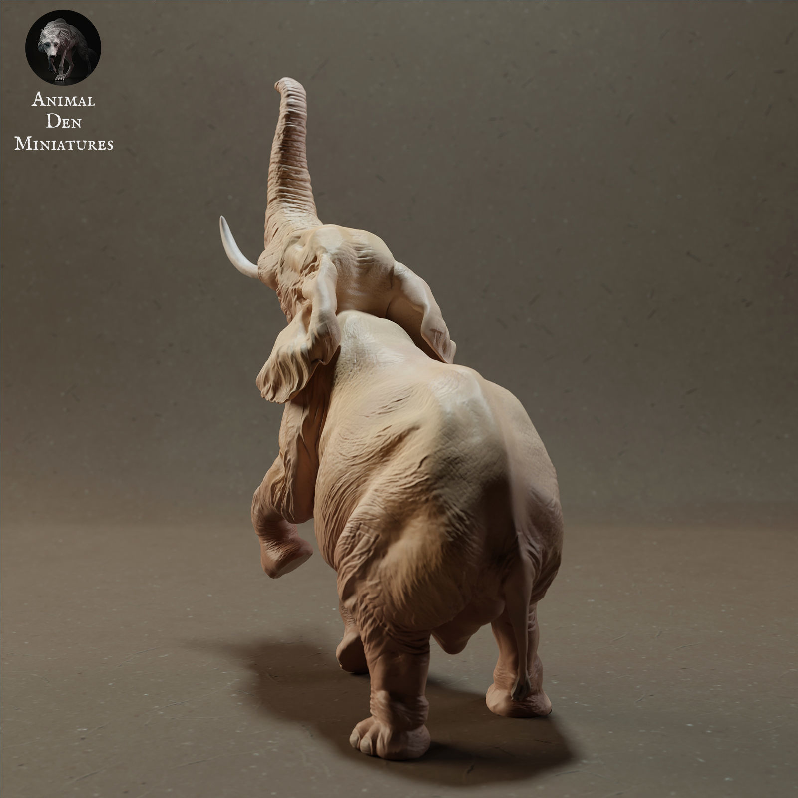 Elephant Bull Standing 3D print model_3