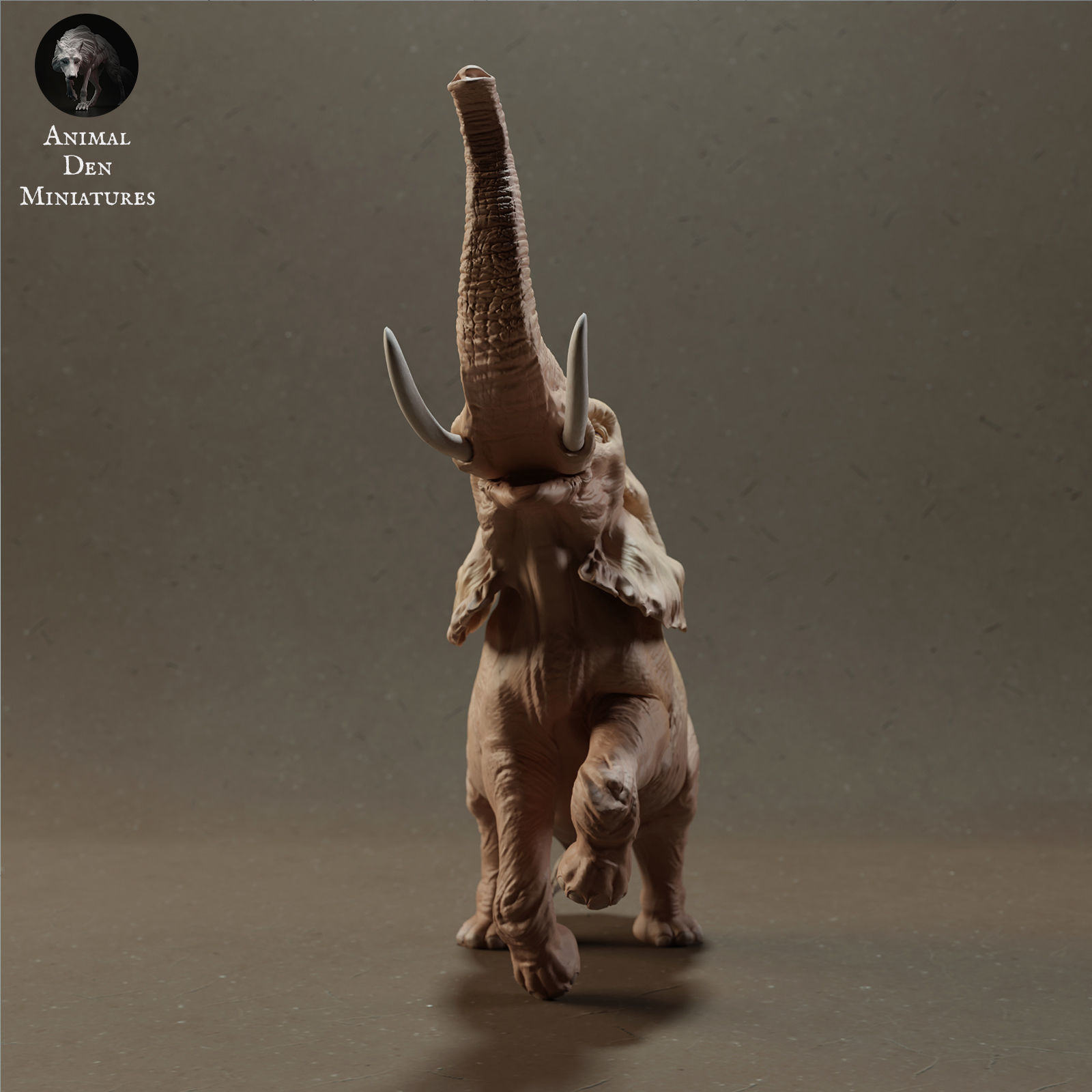 Elephant Bull Standing 3D print model_1