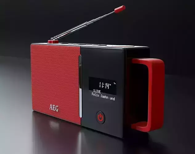 Portable radio receiver 4 3D model