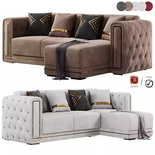 Modern Corner Beige Sectional Sofa