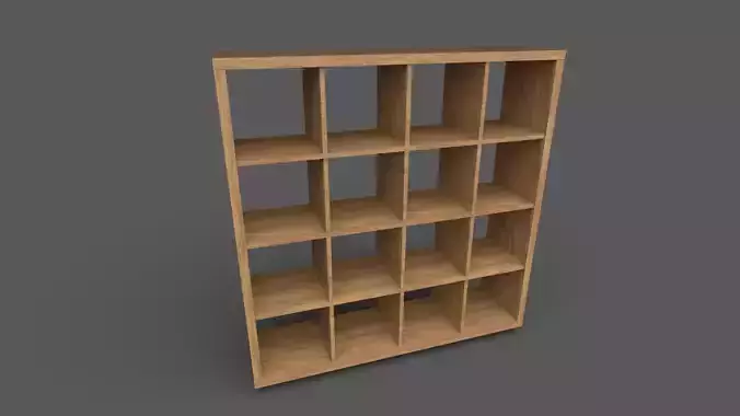 kallax 147x147 wood Low-poly 3D model