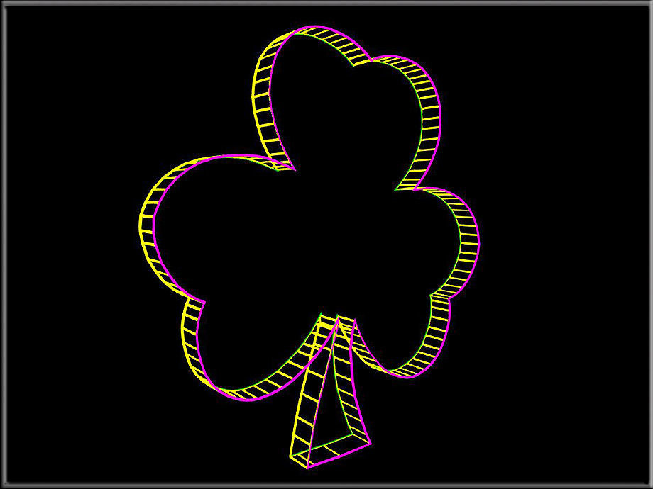 Shamrock Wire Frame Low-poly 3D model_5