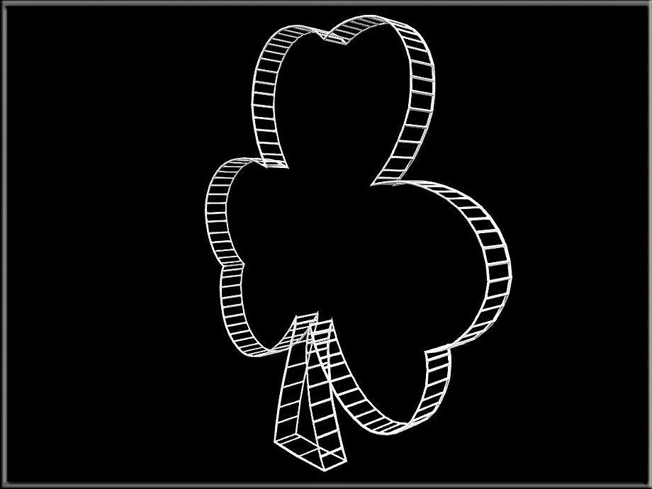 Shamrock Wire Frame Low-poly 3D model_3