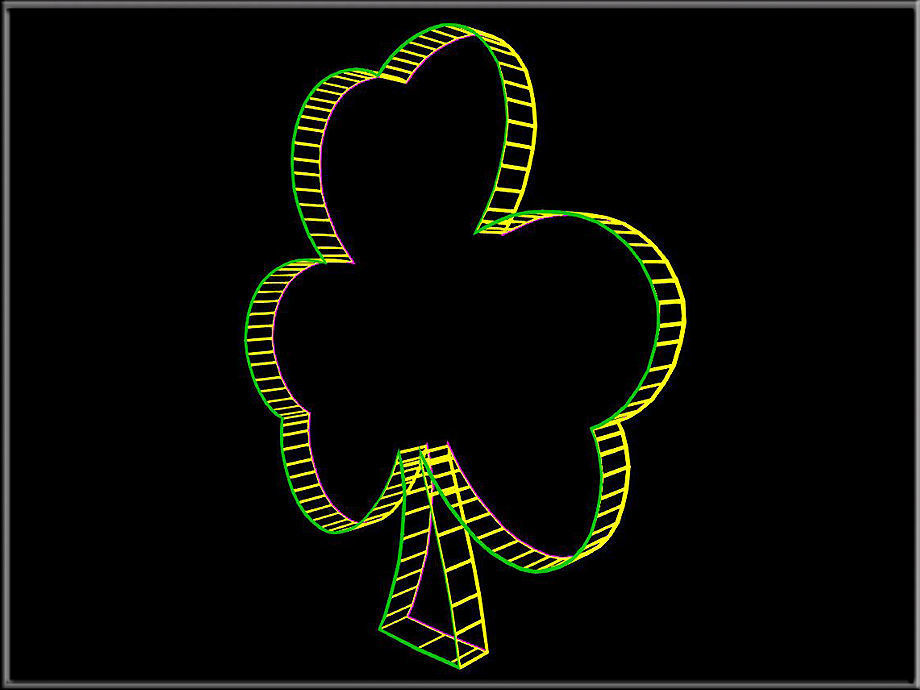 Shamrock Wire Frame Low-poly 3D model_4