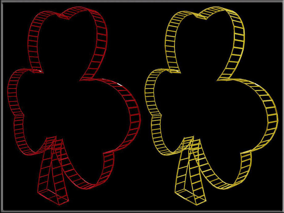 Shamrock Wire Frame Low-poly 3D model_1