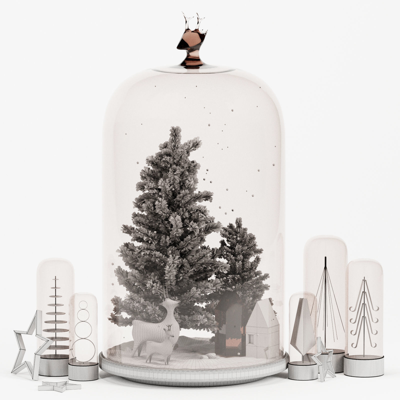 Christmas set 01 3D model_1