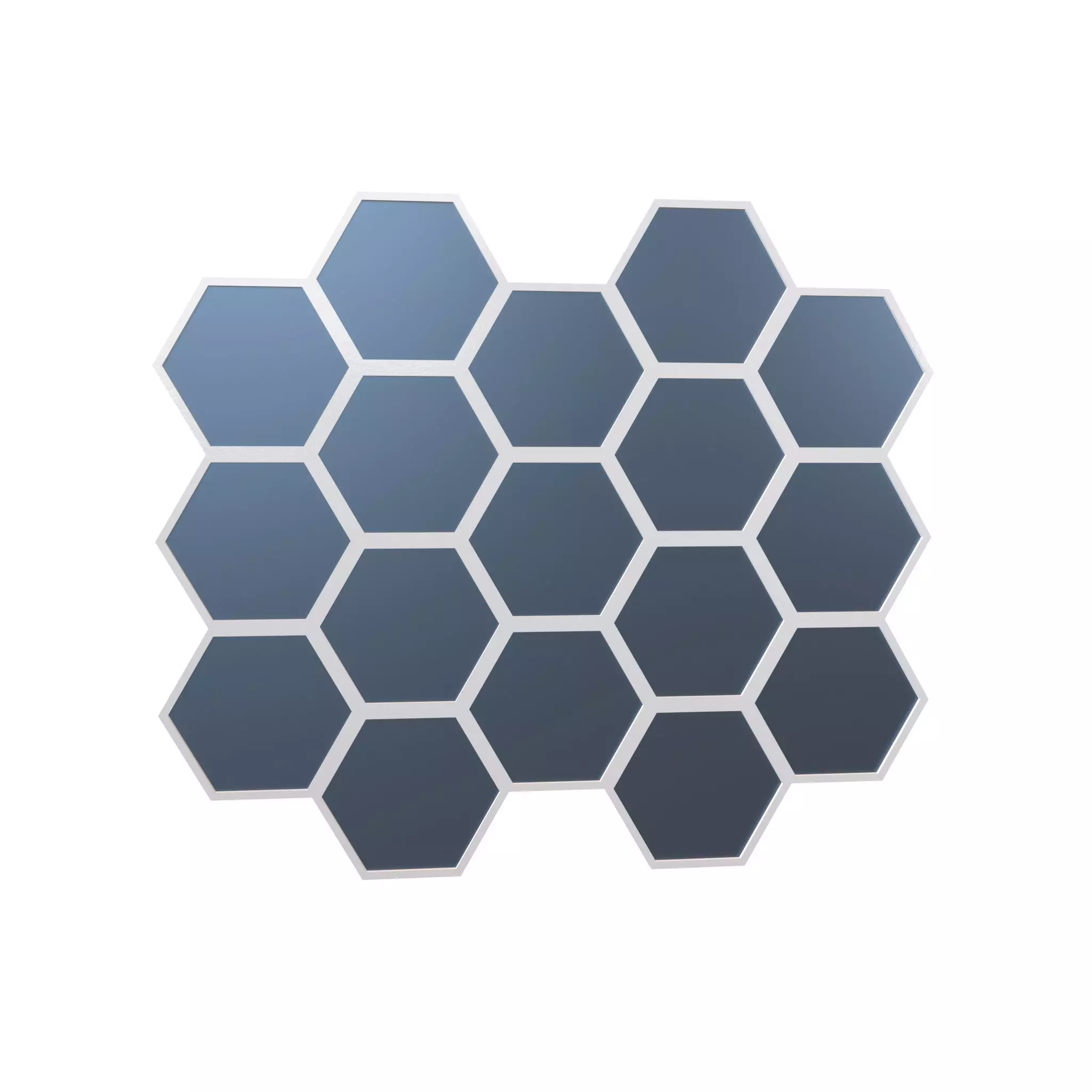 Hexagon Solar Panel v1 001 Low-poly 3D model