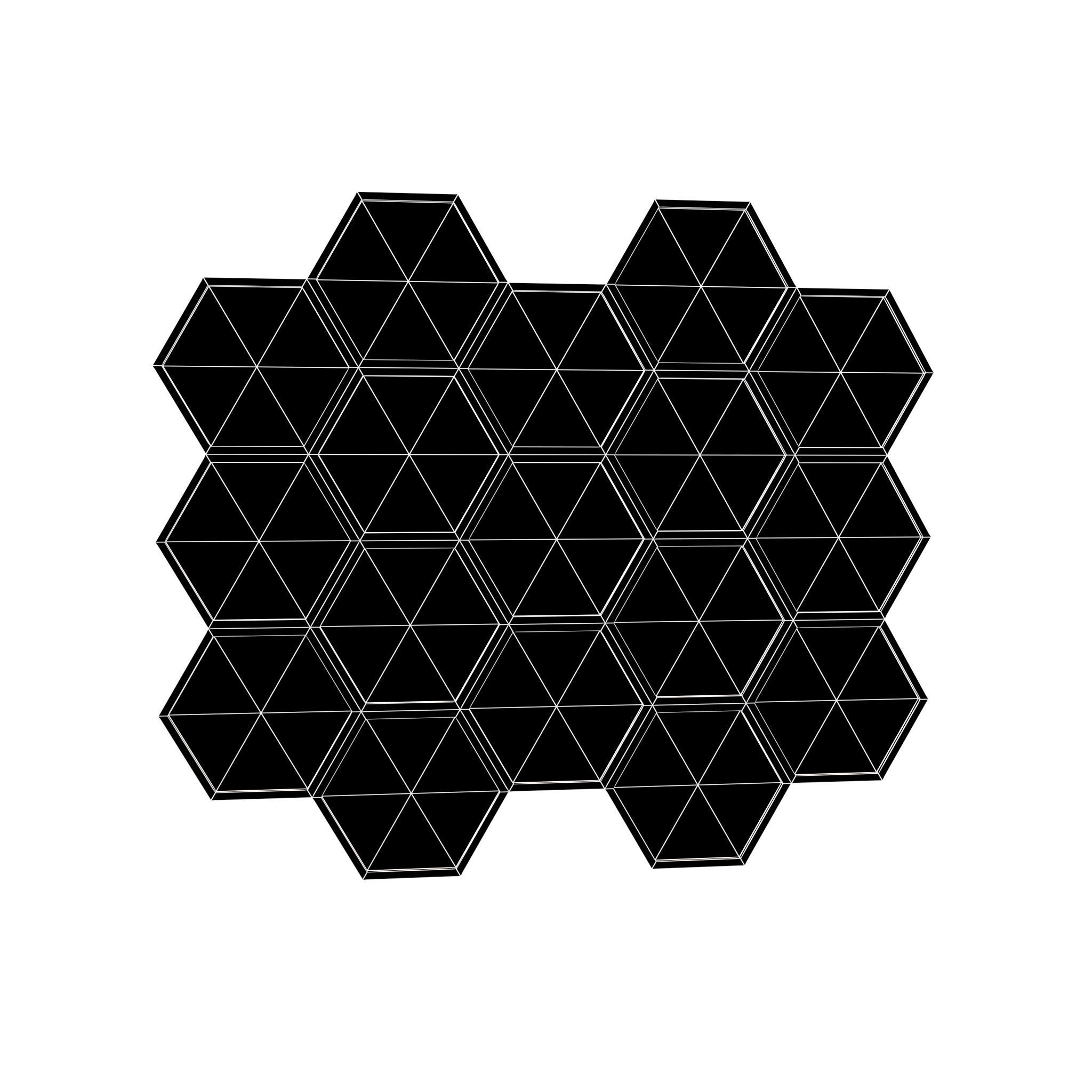 Hexagon Solar Panel v1 002 Low-poly 3D model_7