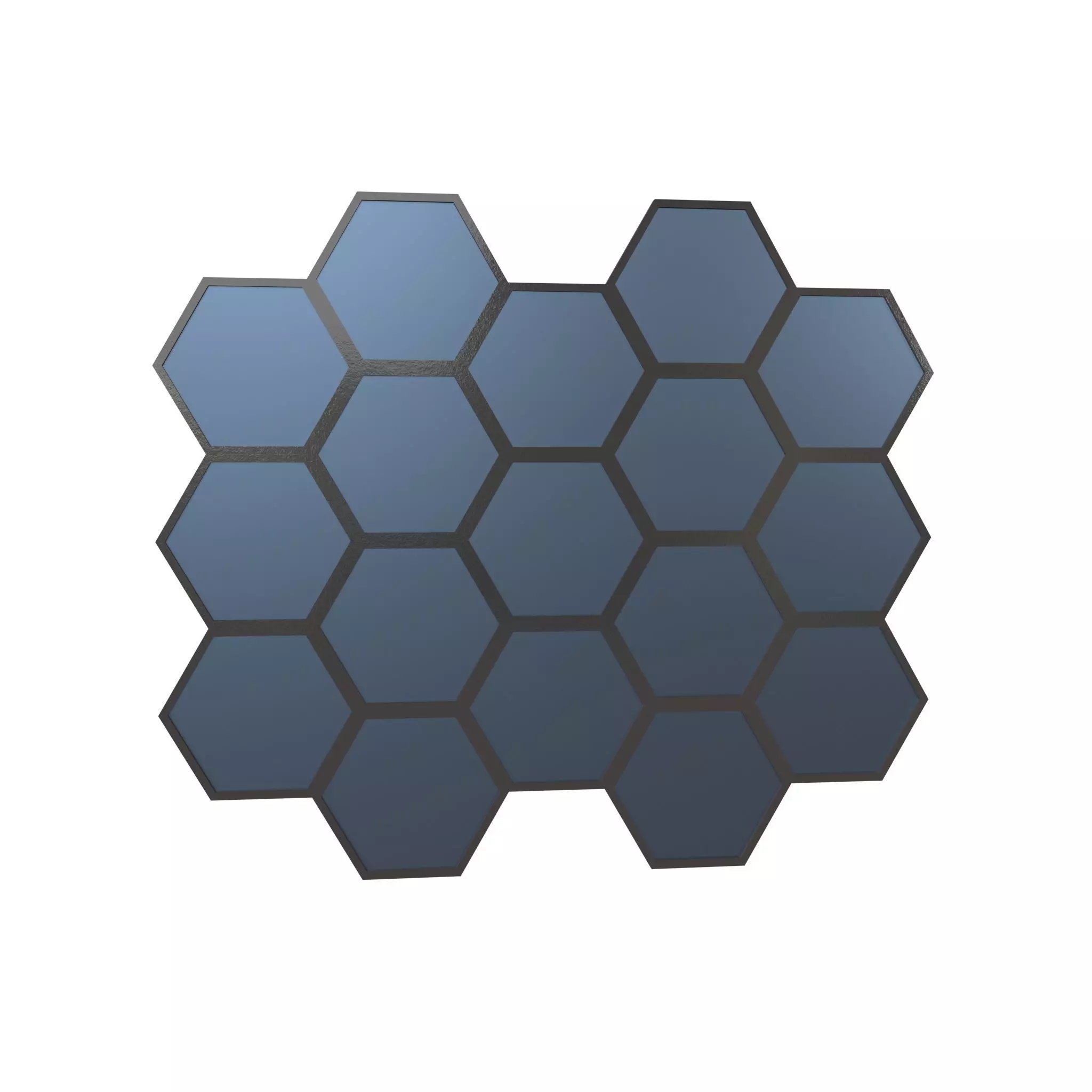 Hexagon Solar Panel v1 002 Low-poly 3D model_0