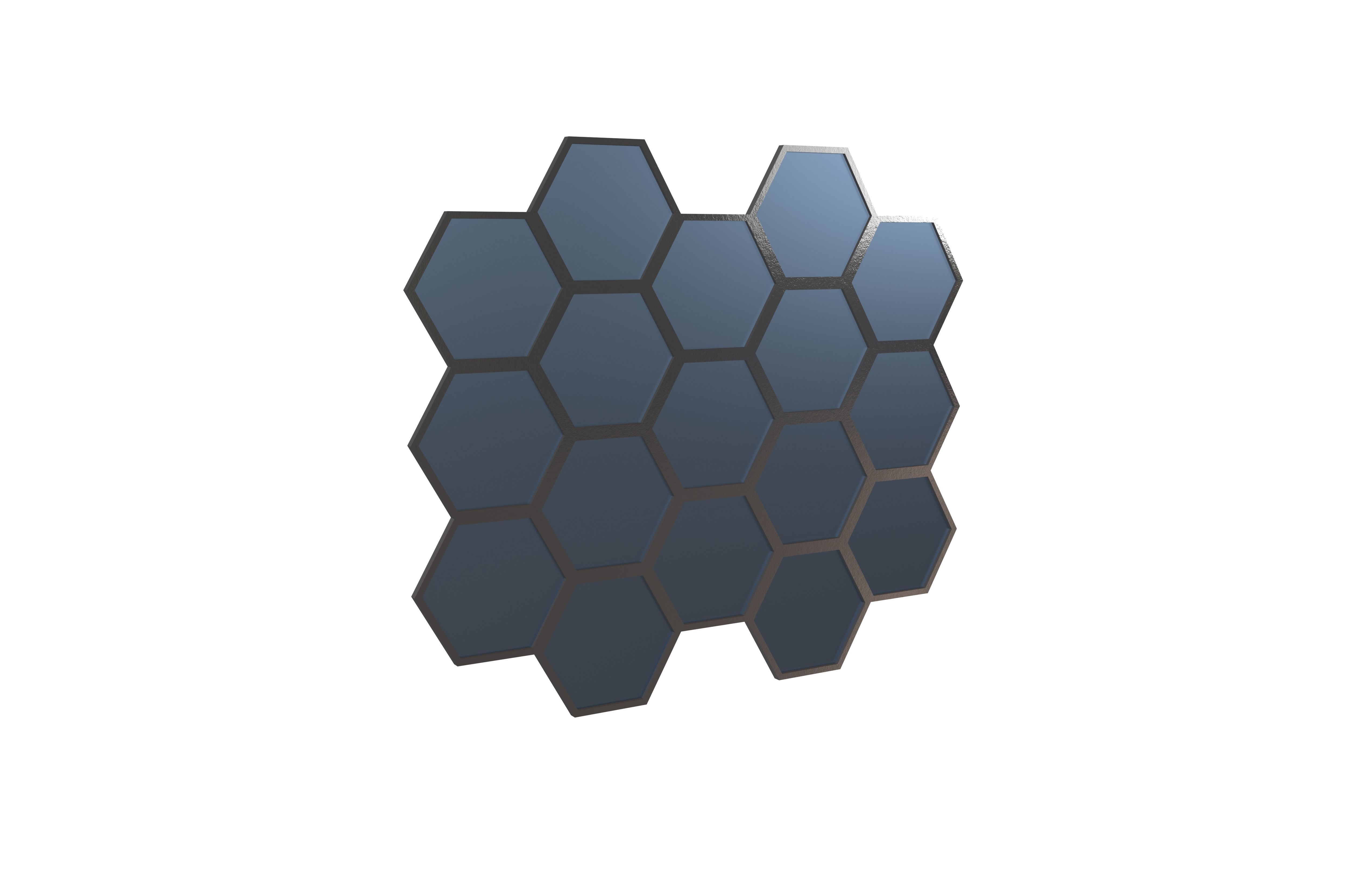 Hexagon Solar Panel v1 002 Low-poly 3D model_1