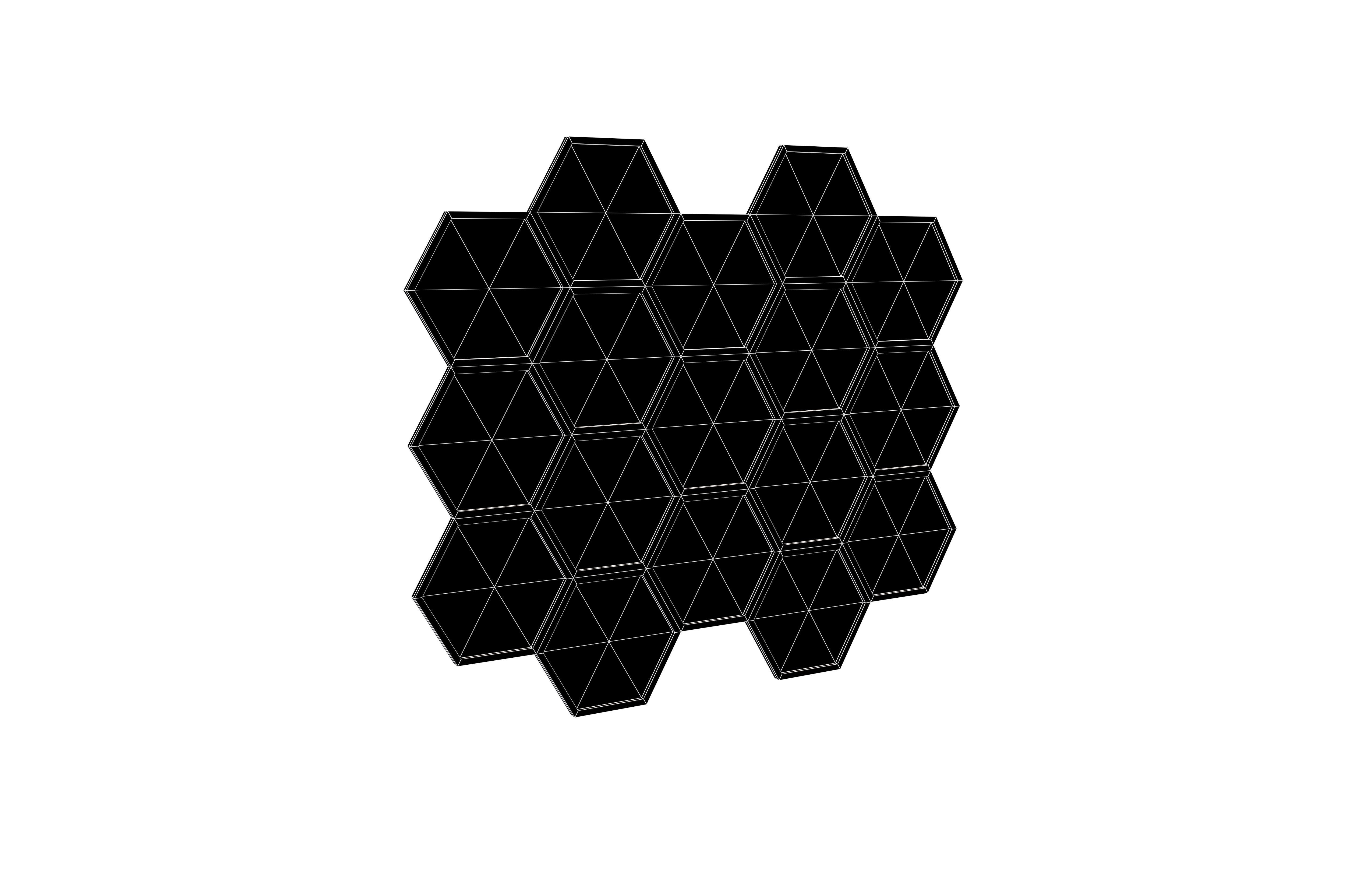 Hexagon Solar Panel v1 002 Low-poly 3D model_4