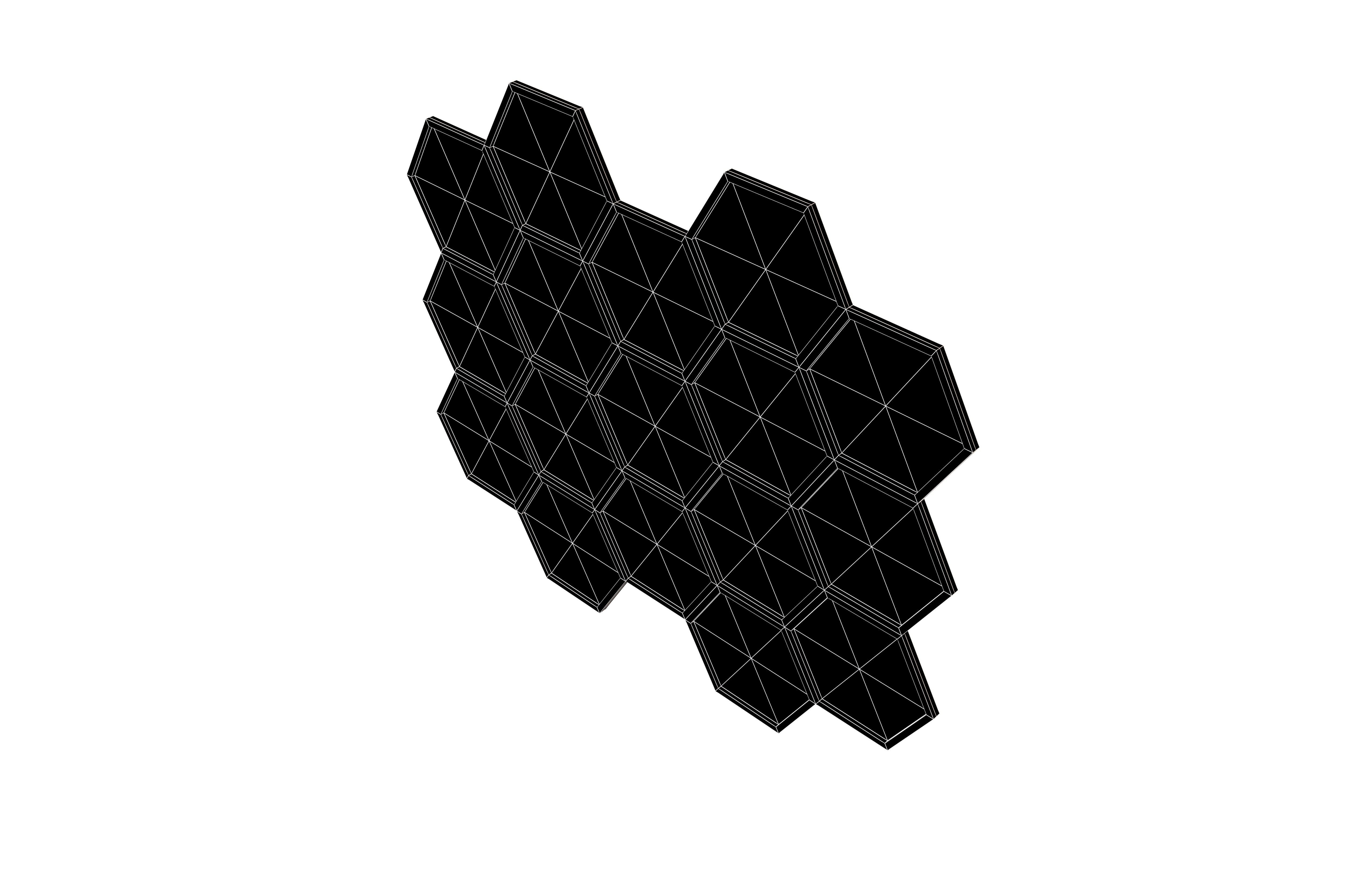 Hexagon Solar Panel v1 002 Low-poly 3D model_5