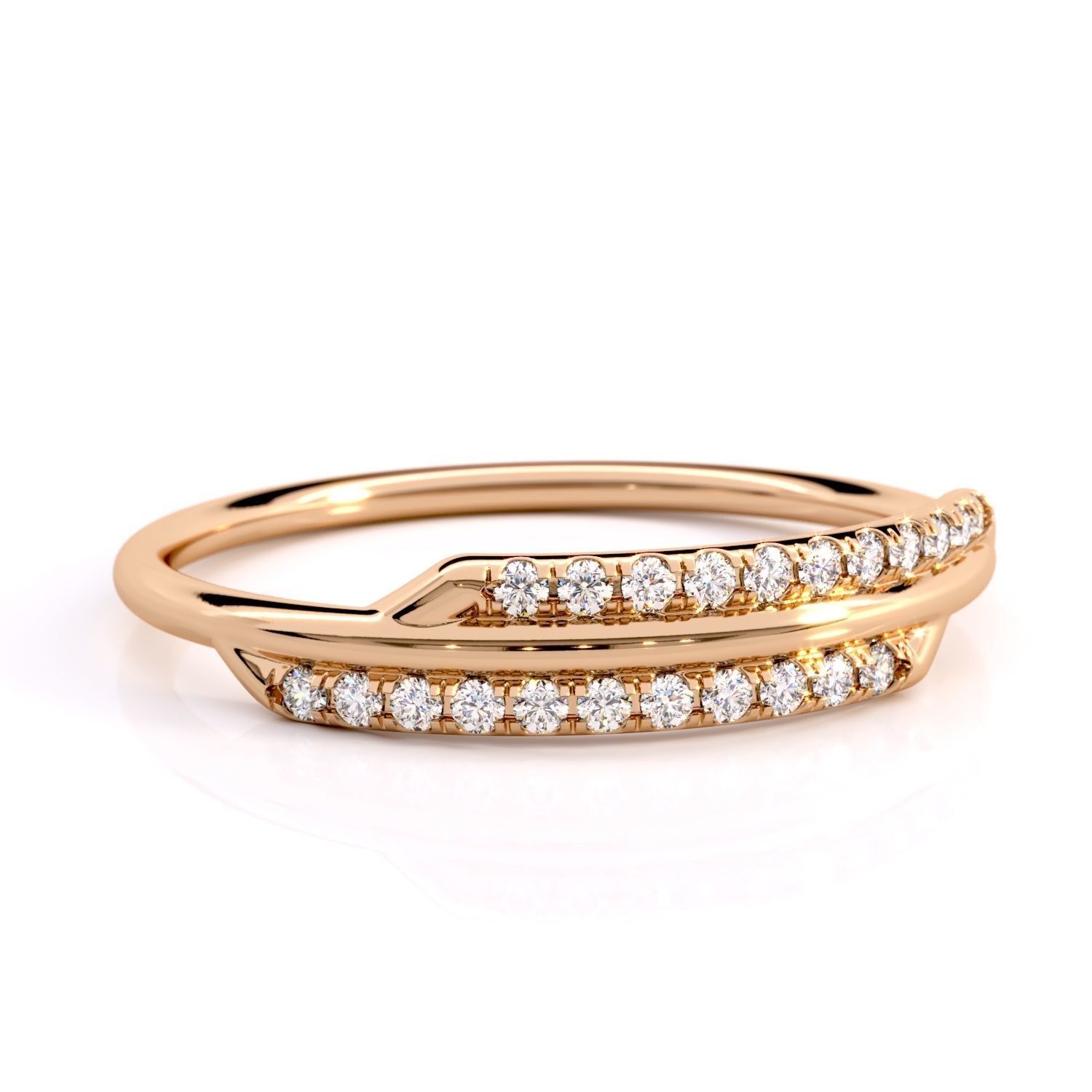 Asymmetrical Diamond Ring 3D print model_3