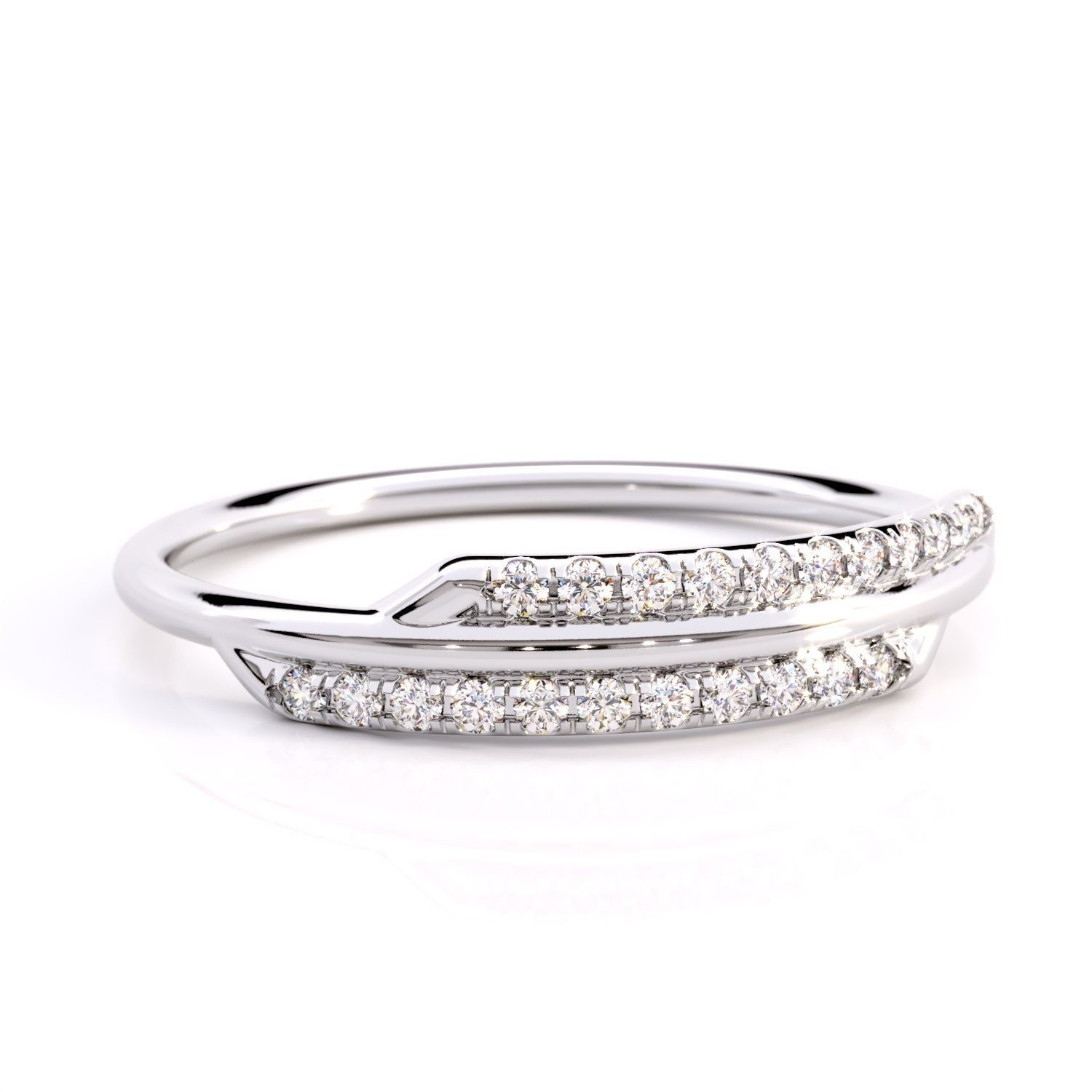 Asymmetrical Diamond Ring 3D print model_2