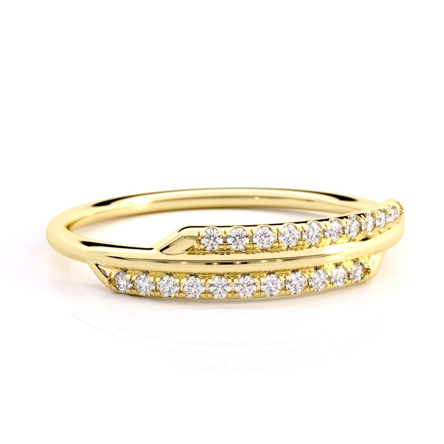 Asymmetrical Diamond Ring 3D print model_1