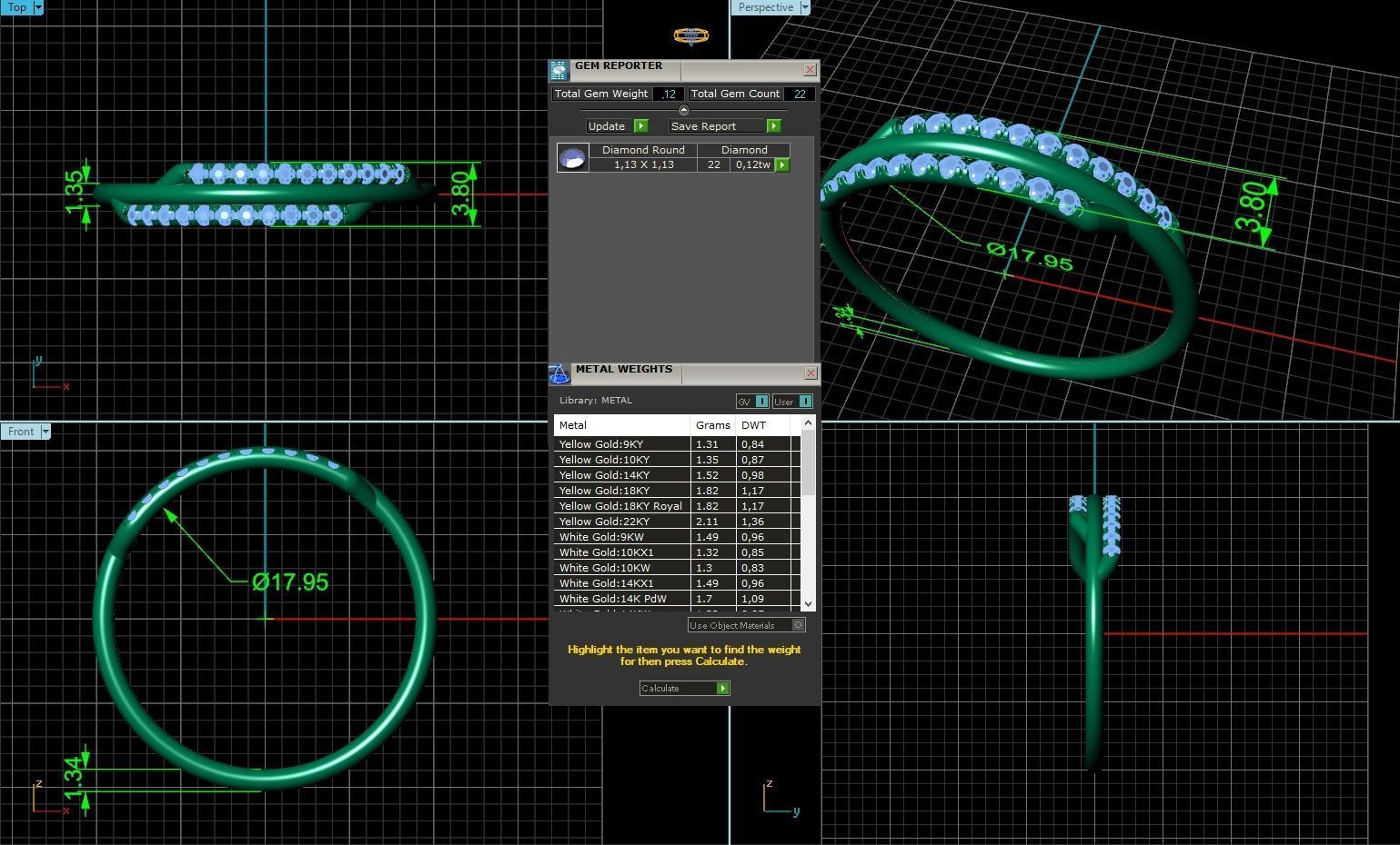 Asymmetrical Diamond Ring 3D print model_5