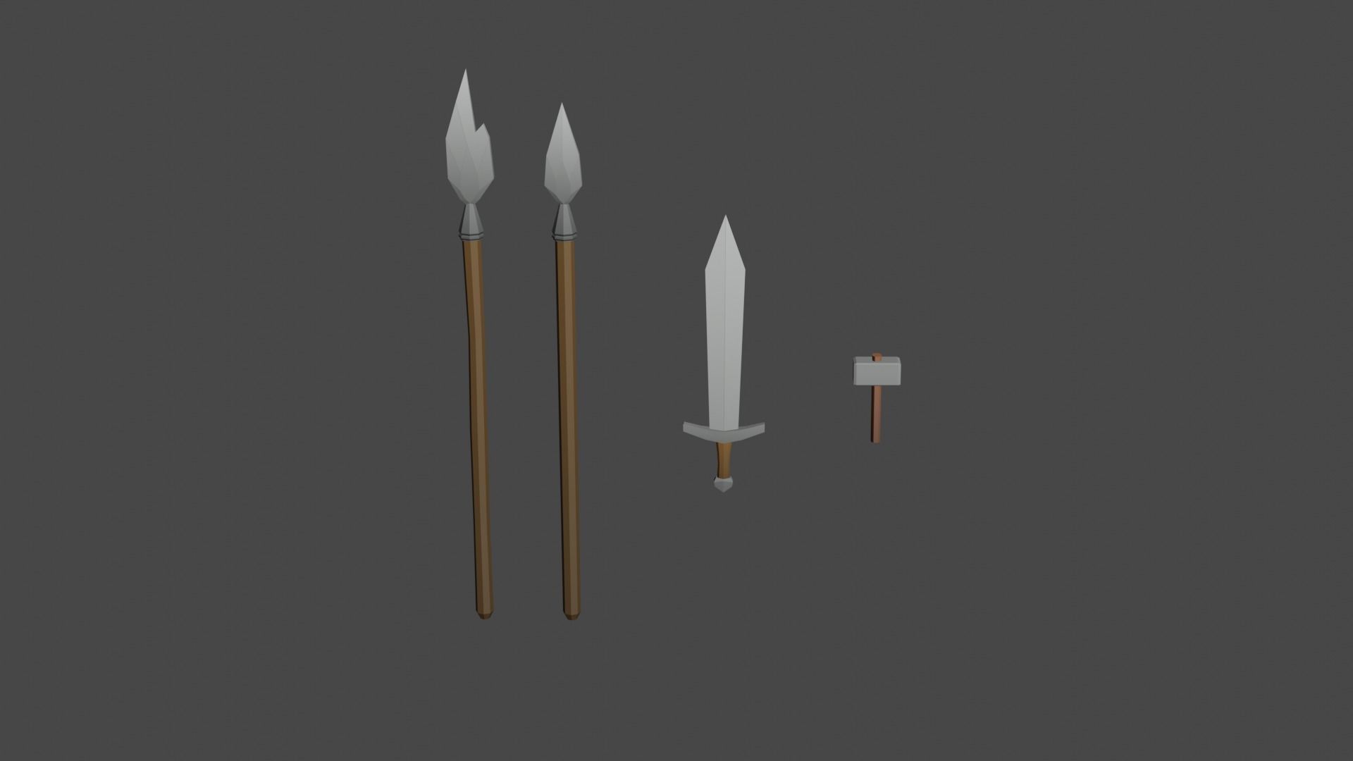 Low Poly Blacksmith Fantasy Stylized Low-poly 3D model_9
