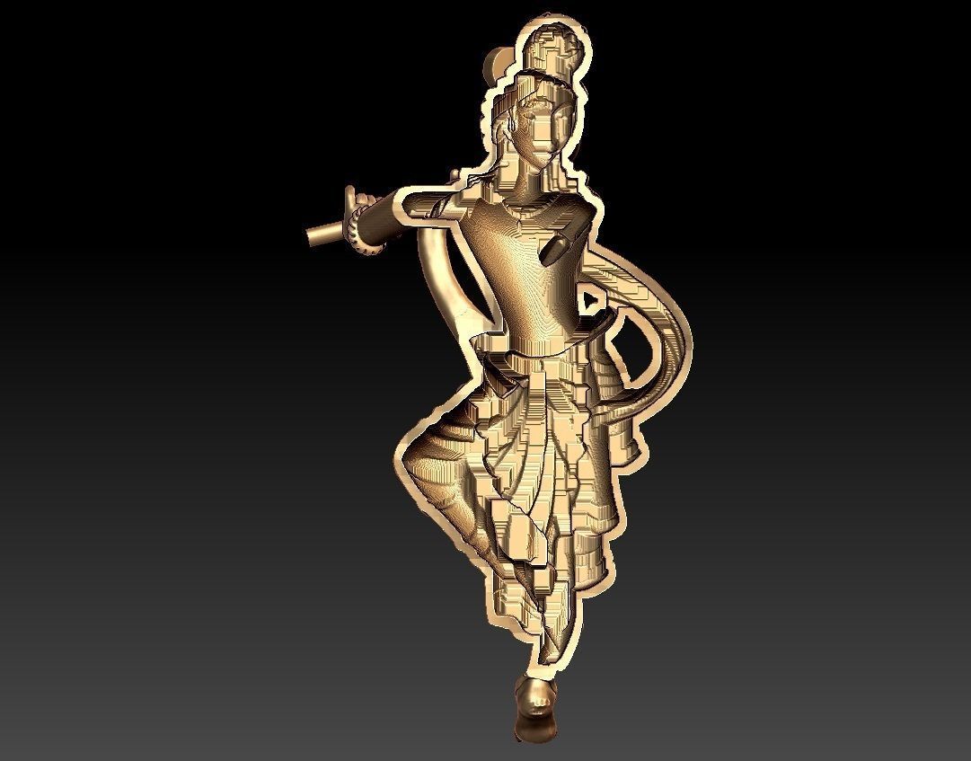 KRISHNA PENDENT 3D print model_4