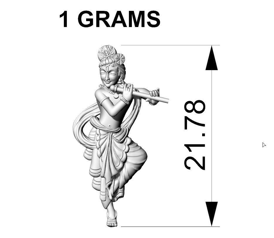 KRISHNA PENDENT 3D print model_8
