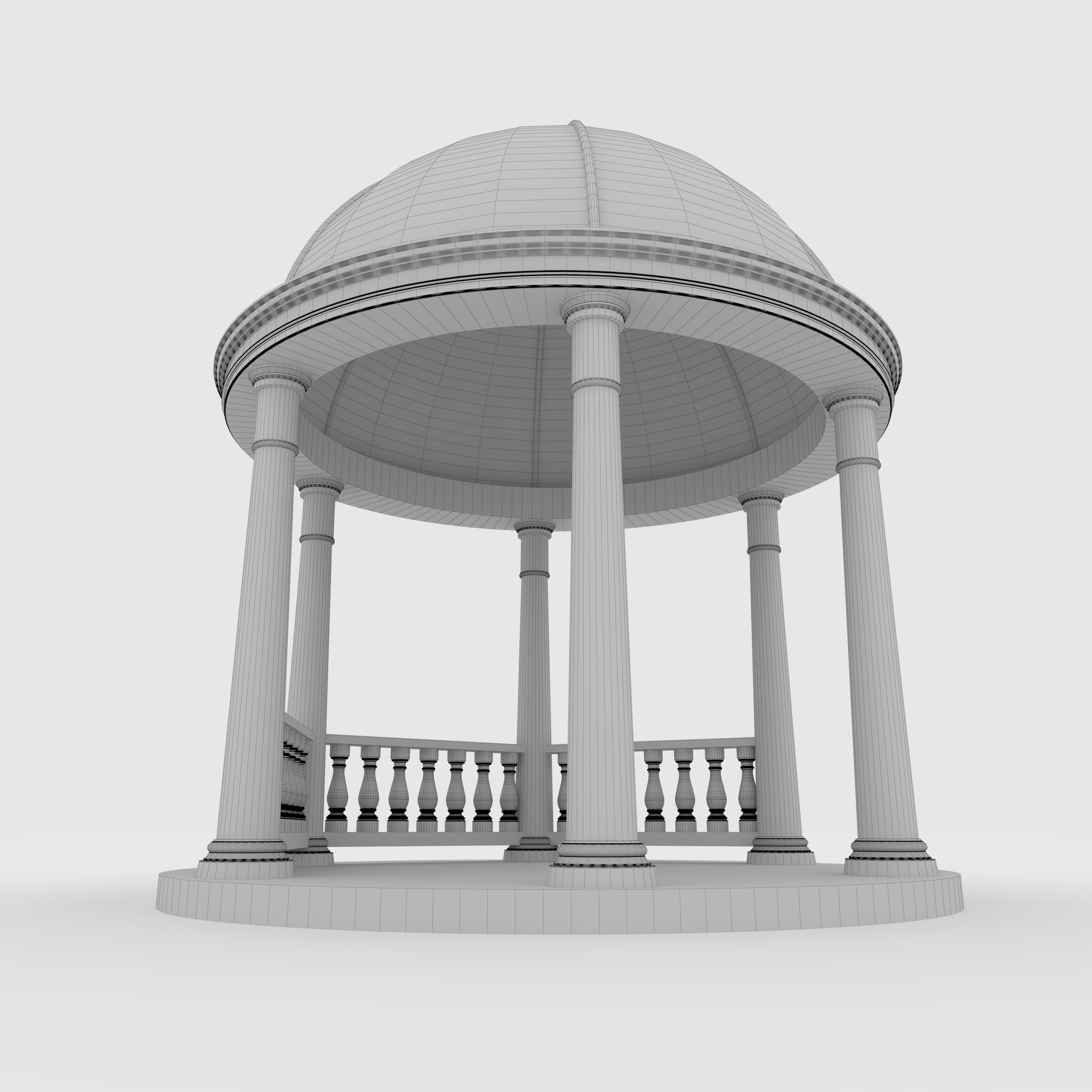 Classic Gazebo 1 3D model_9