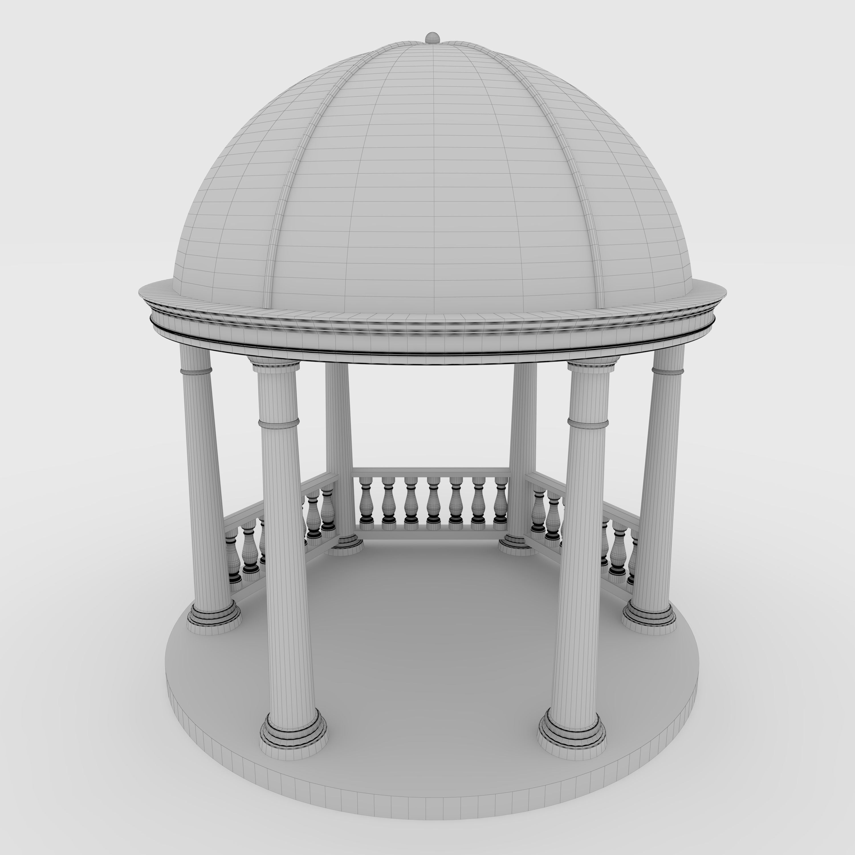Classic Gazebo 1 3D model_5