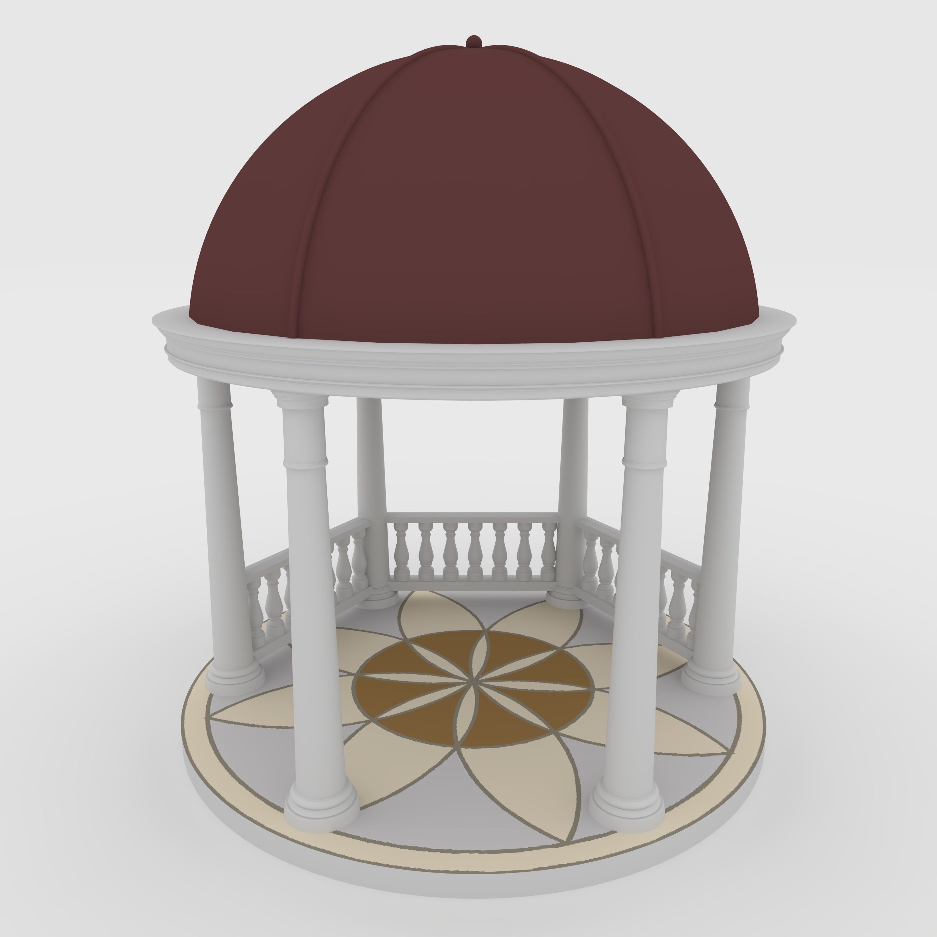 Classic Gazebo 1 3D model_4