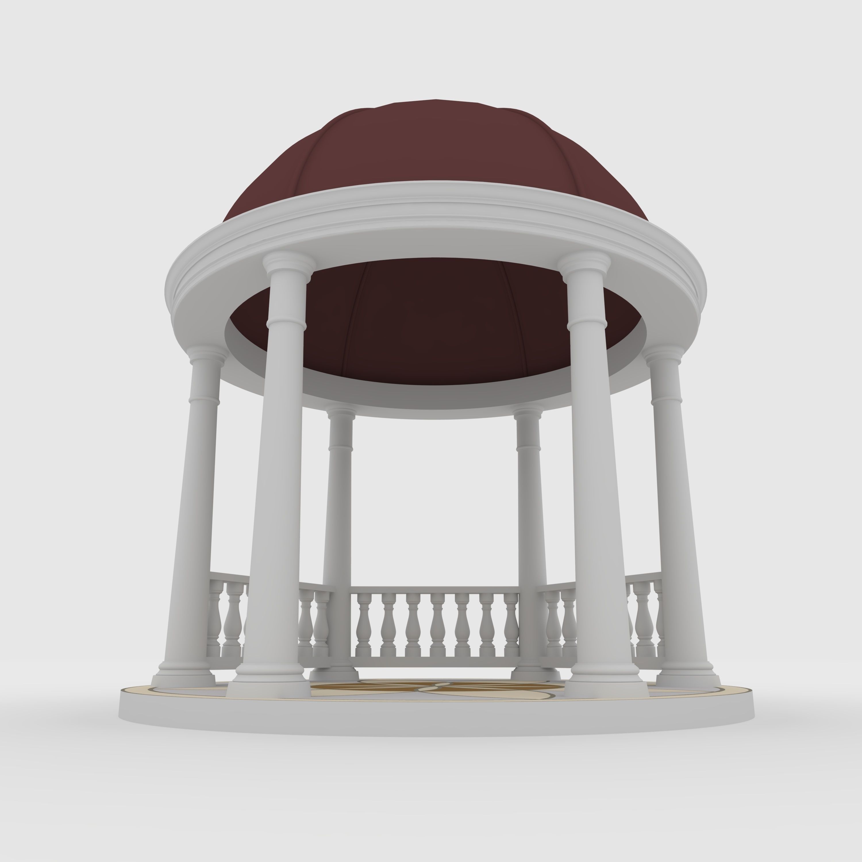 Classic Gazebo 1 3D model_2