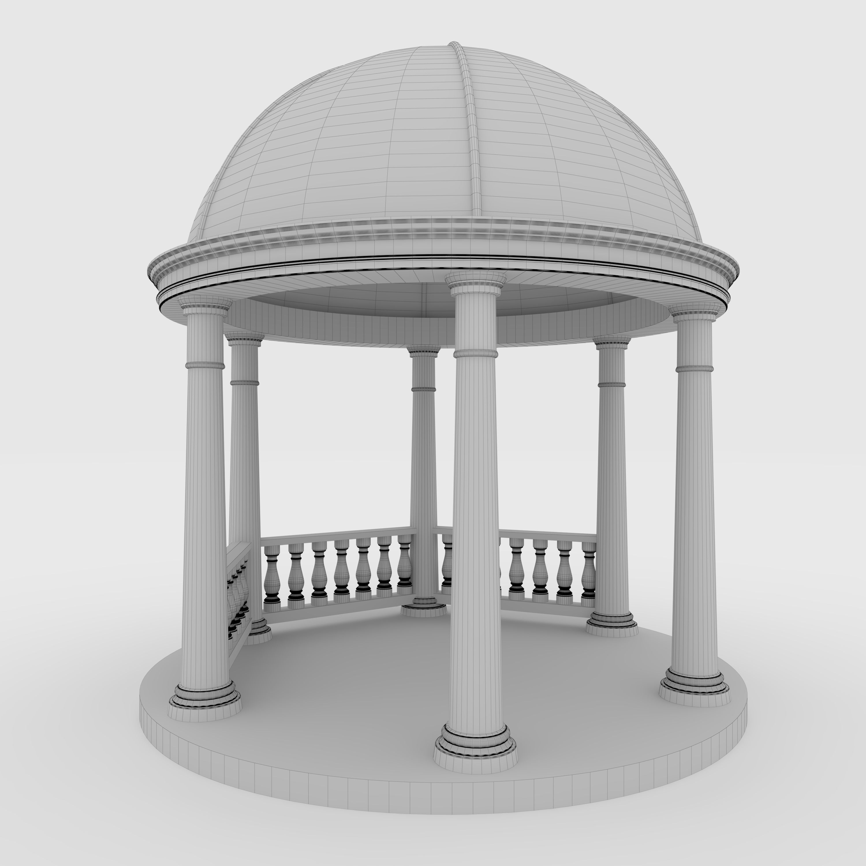 Classic Gazebo 1 3D model_7
