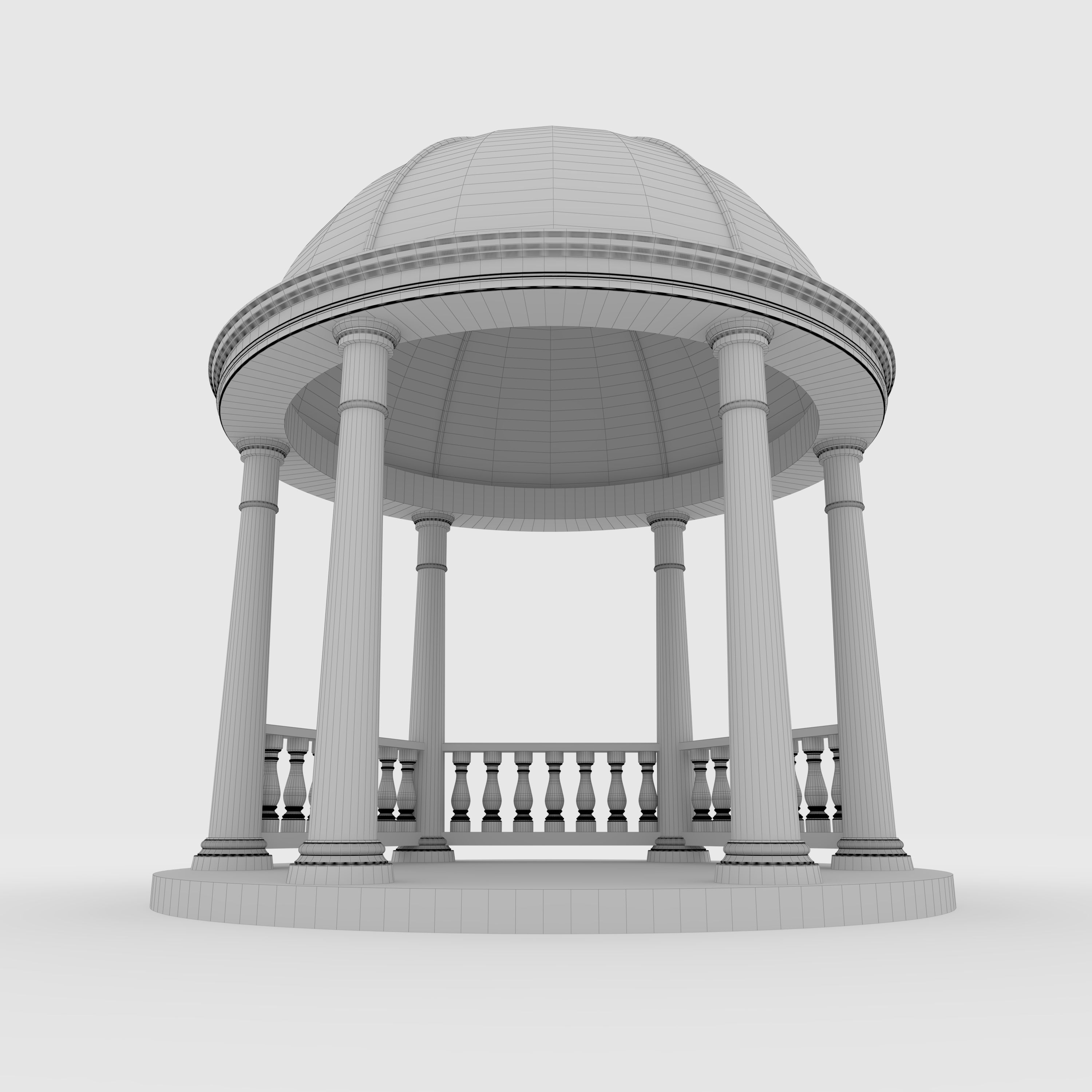 Classic Gazebo 1 3D model_3