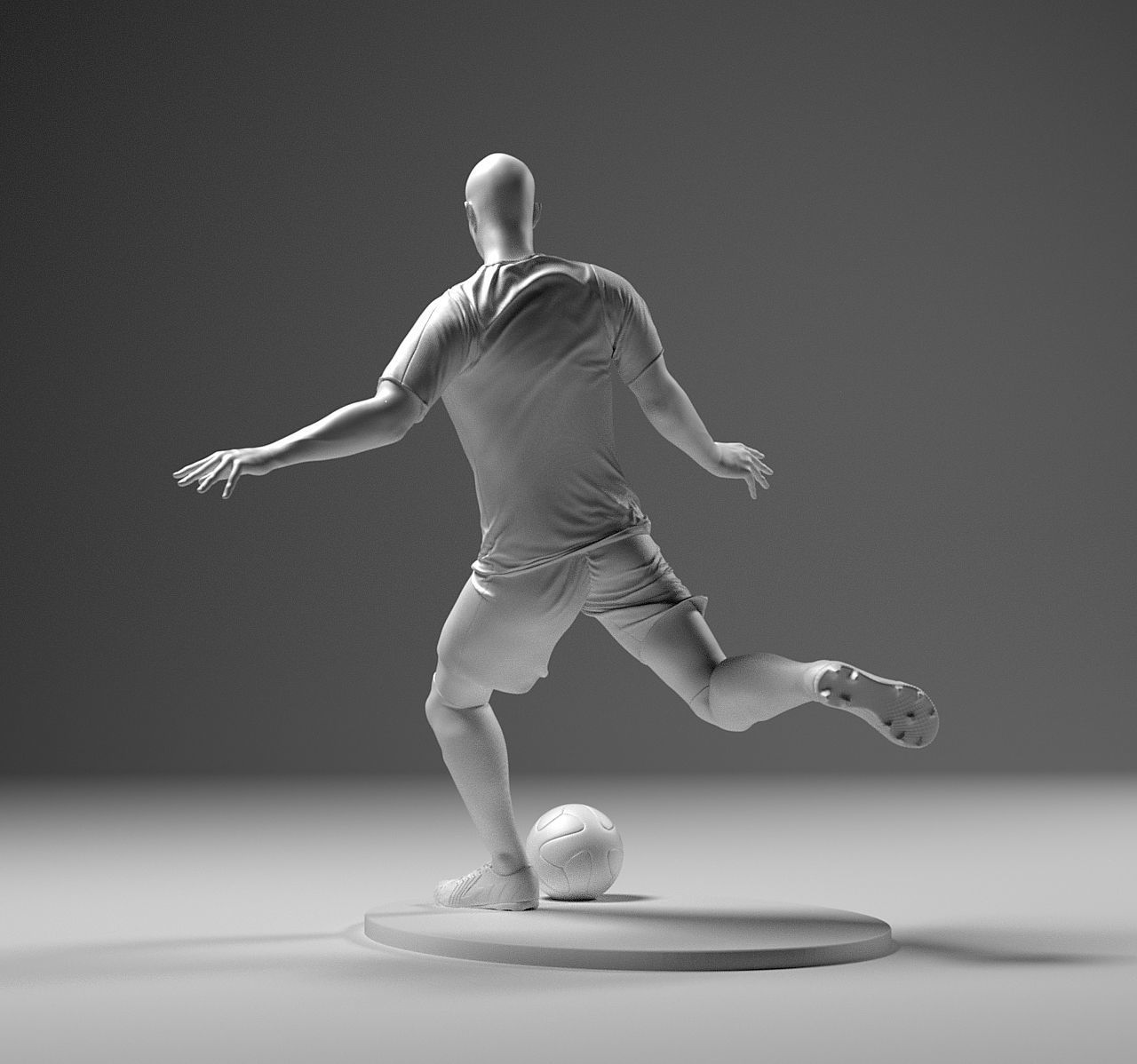 Footballer 04 Footstrike 02 Stl 3D print model_4