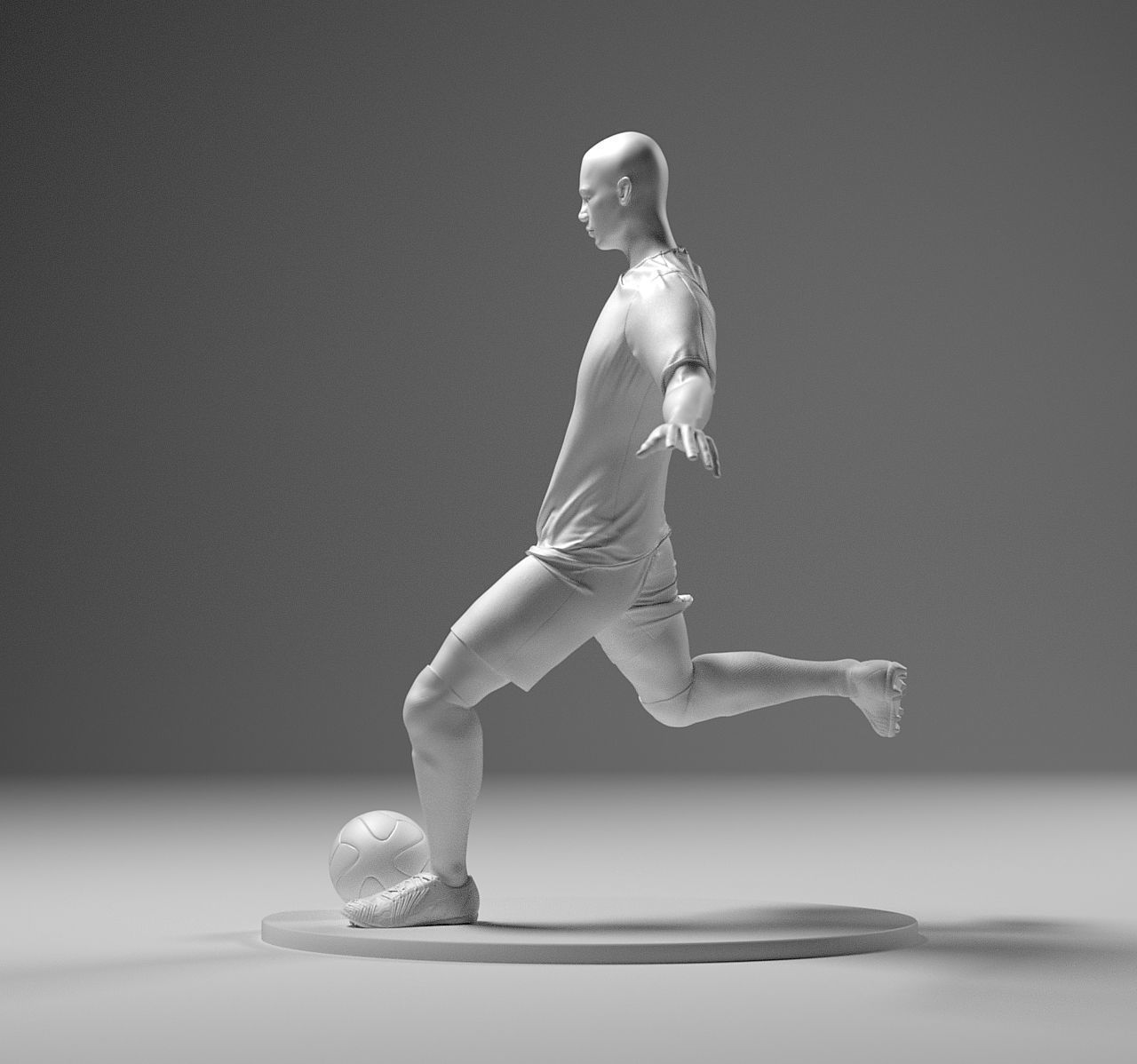 Footballer 04 Footstrike 02 Stl 3D print model_3