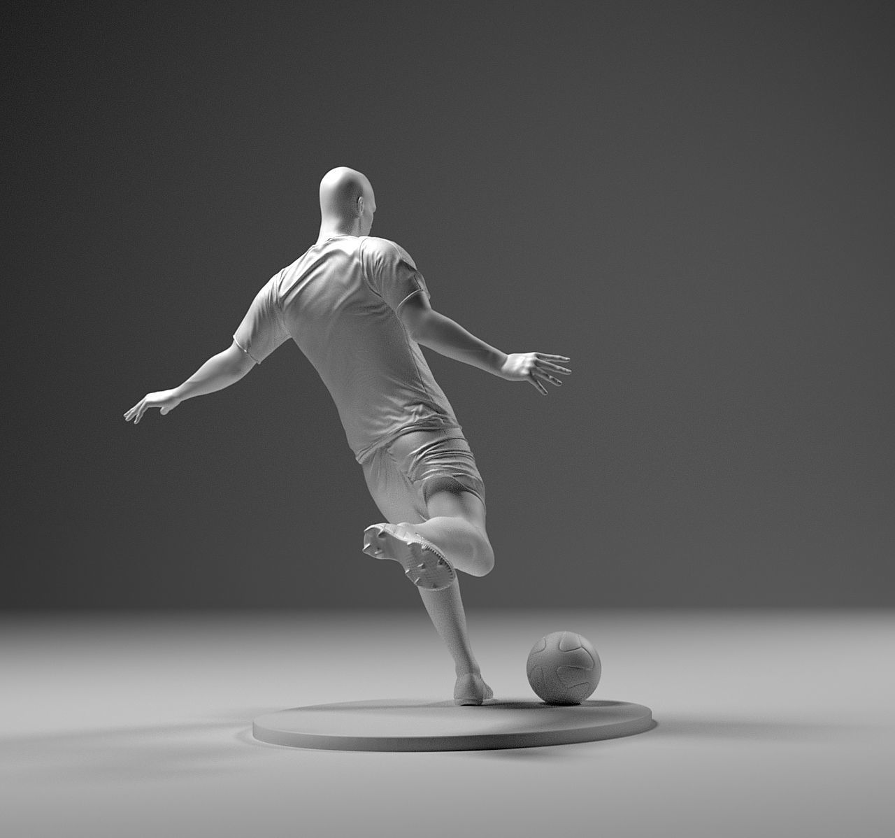 Footballer 04 Footstrike 02 Stl 3D print model_5