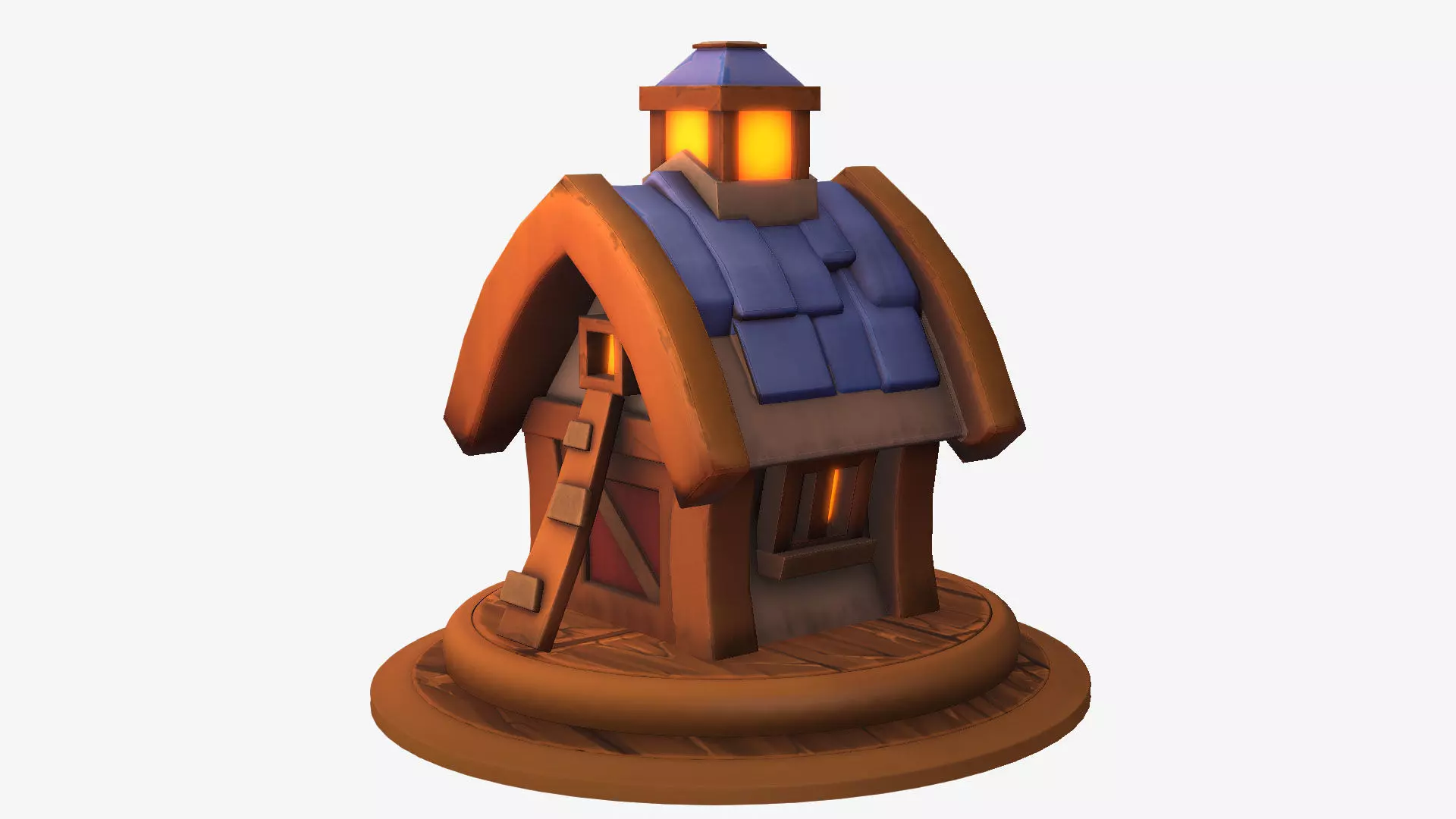 LowPoly Stylized Small House Low-poly 3D model_0