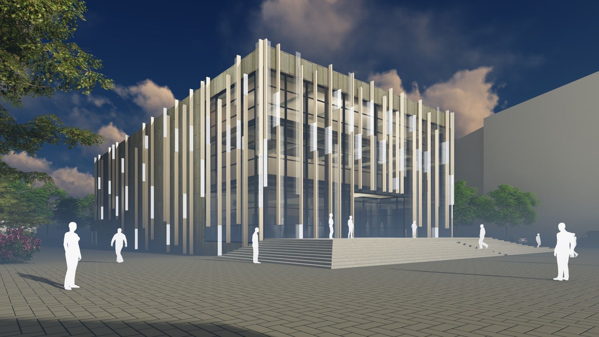 3D model of the cinema building reconstruction 6 versions 3D model_14