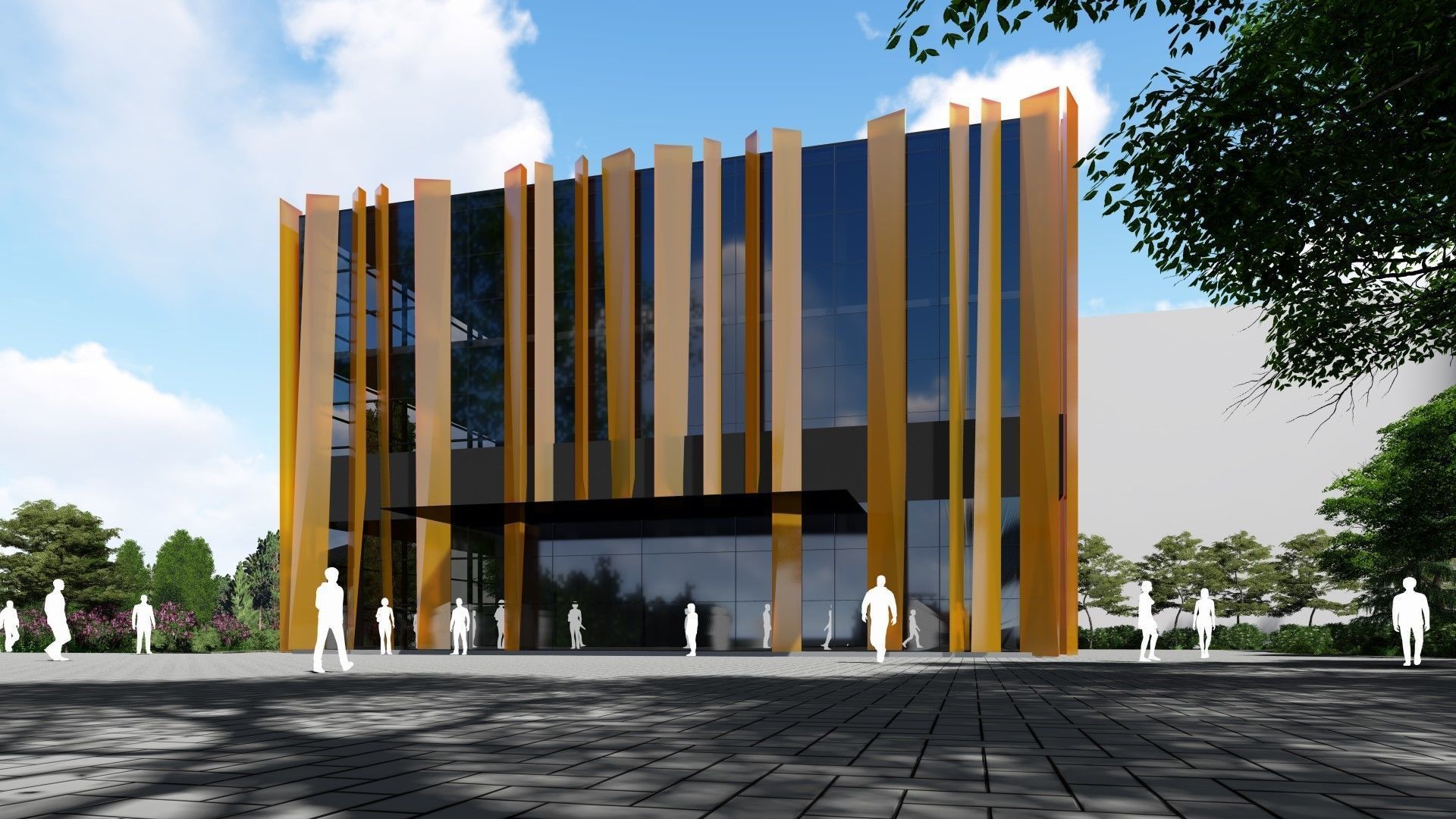 3D model of the cinema building reconstruction 6 versions 3D model_20