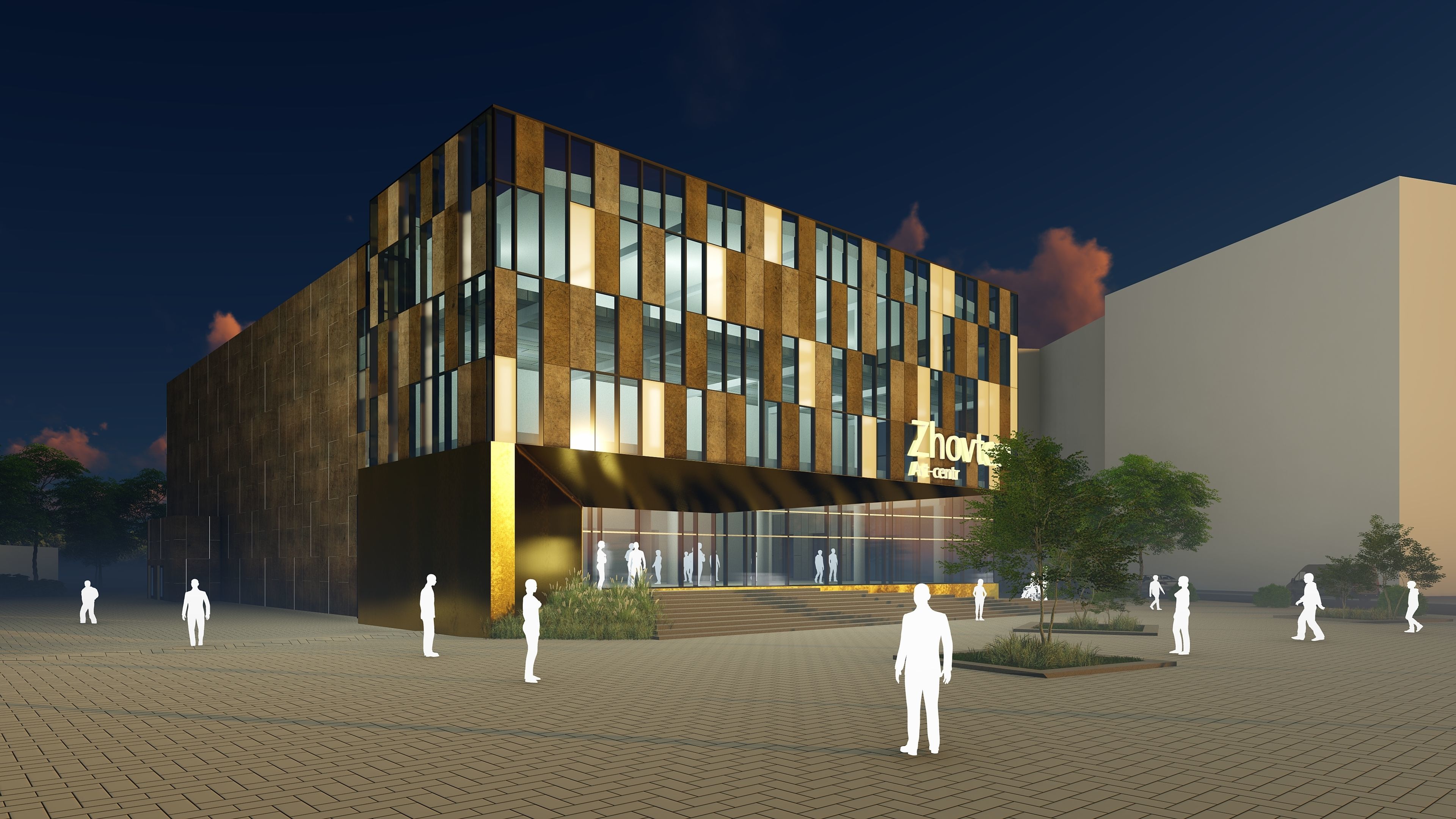 3D model of the cinema building reconstruction 6 versions 3D model_5