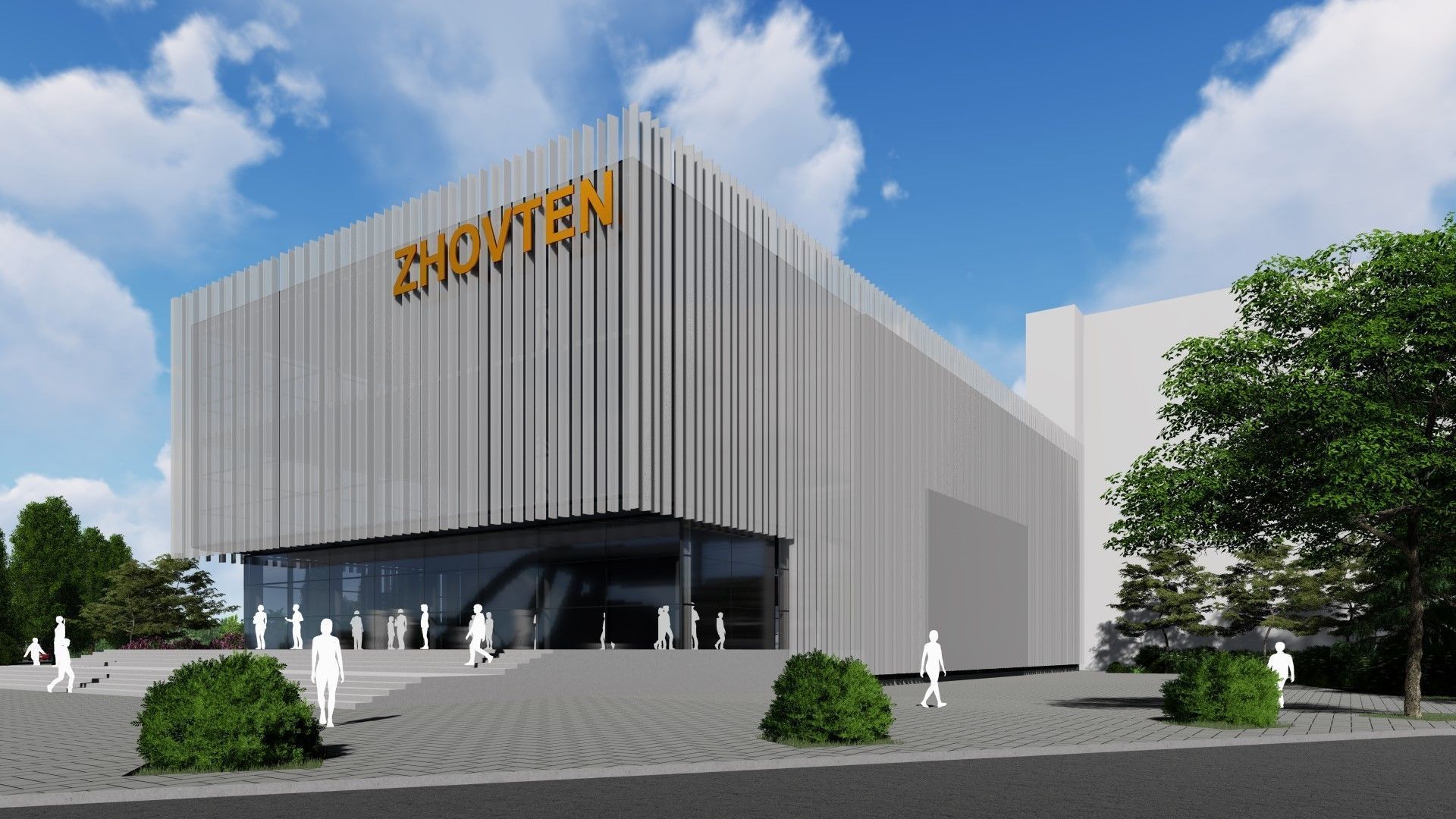 3D model of the cinema building reconstruction 6 versions 3D model_28