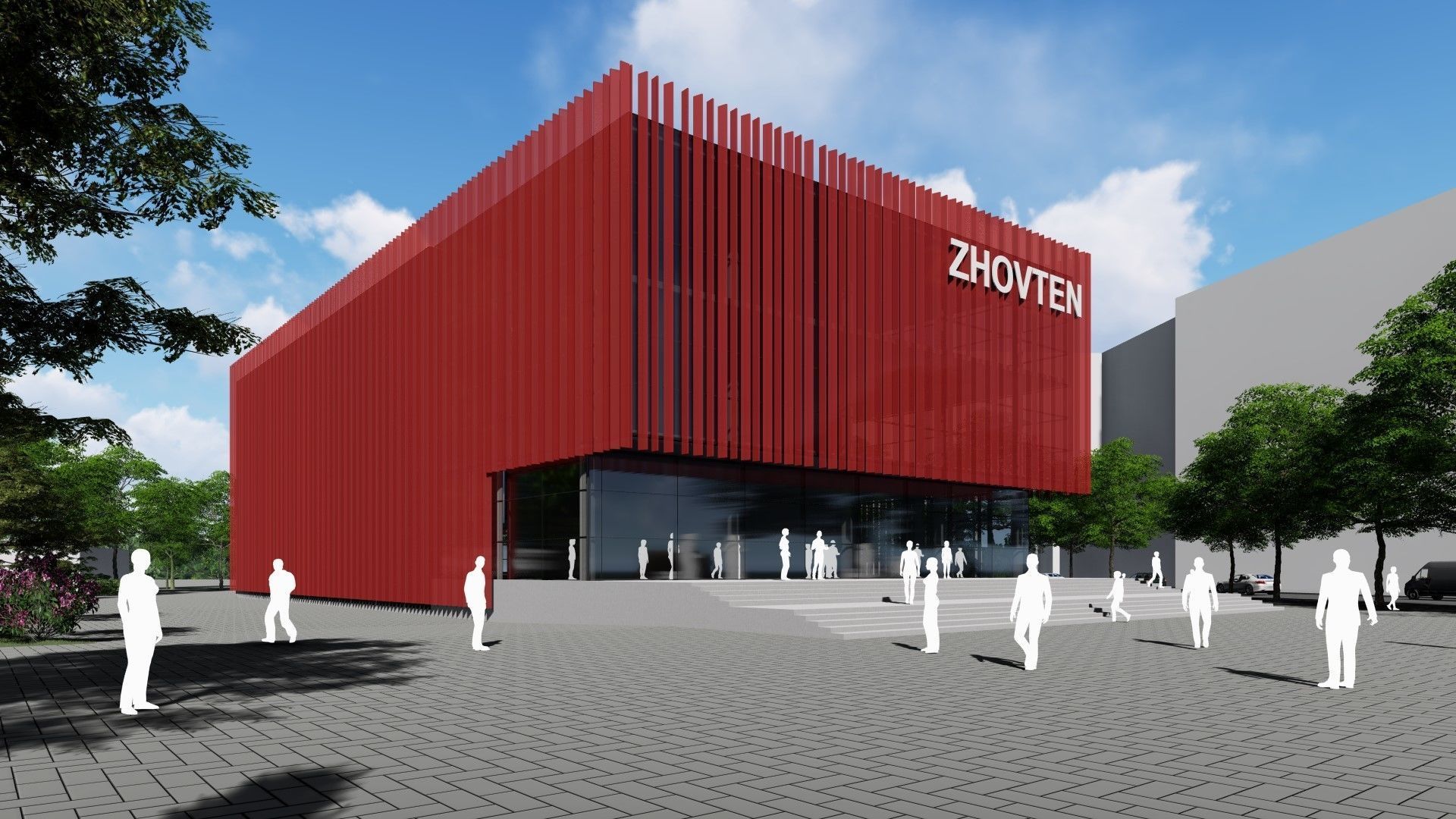 3D model of the cinema building reconstruction 6 versions 3D model_29