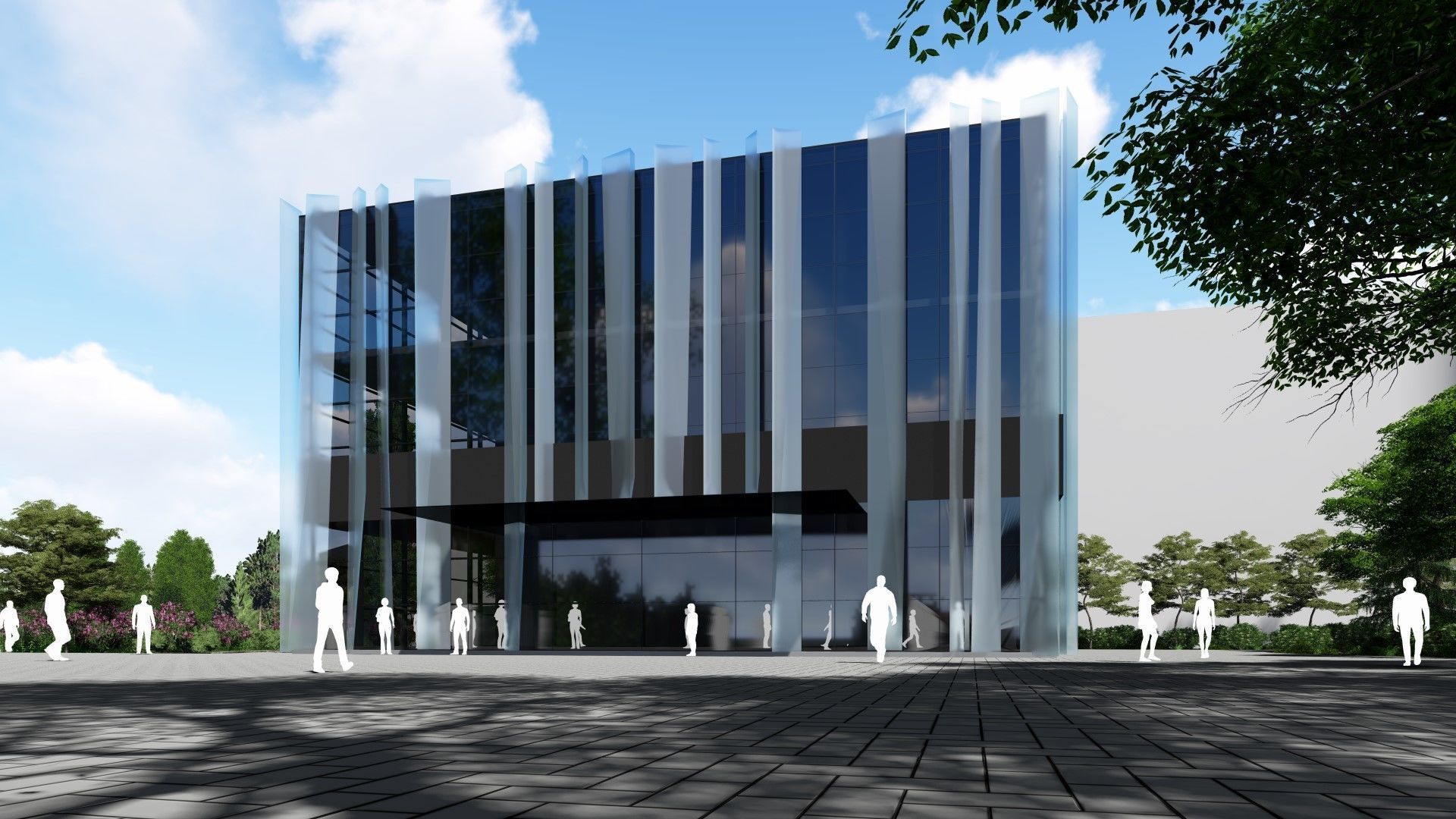 3D model of the cinema building reconstruction 6 versions 3D model_21