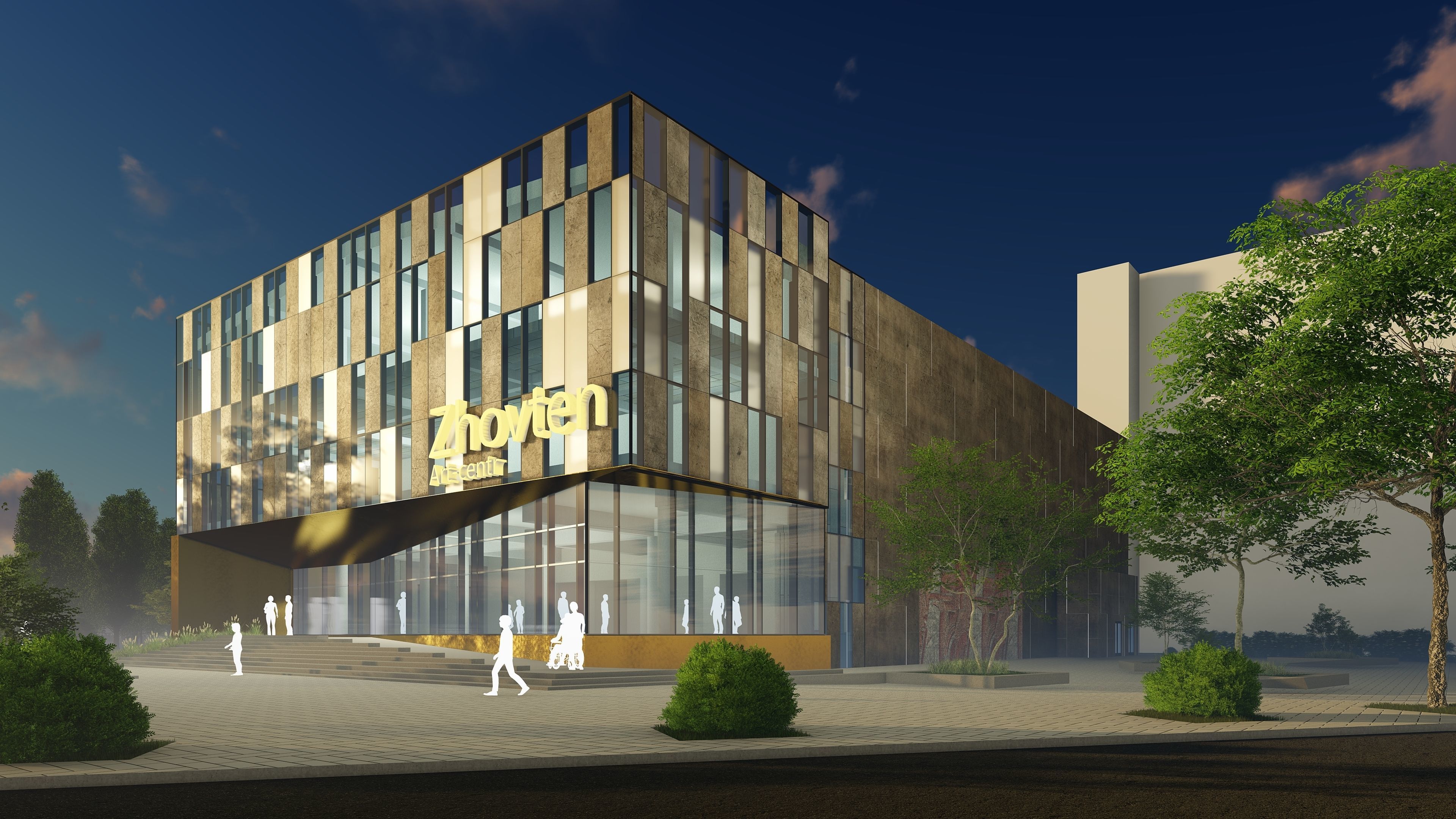 3D model of the cinema building reconstruction 6 versions 3D model_8