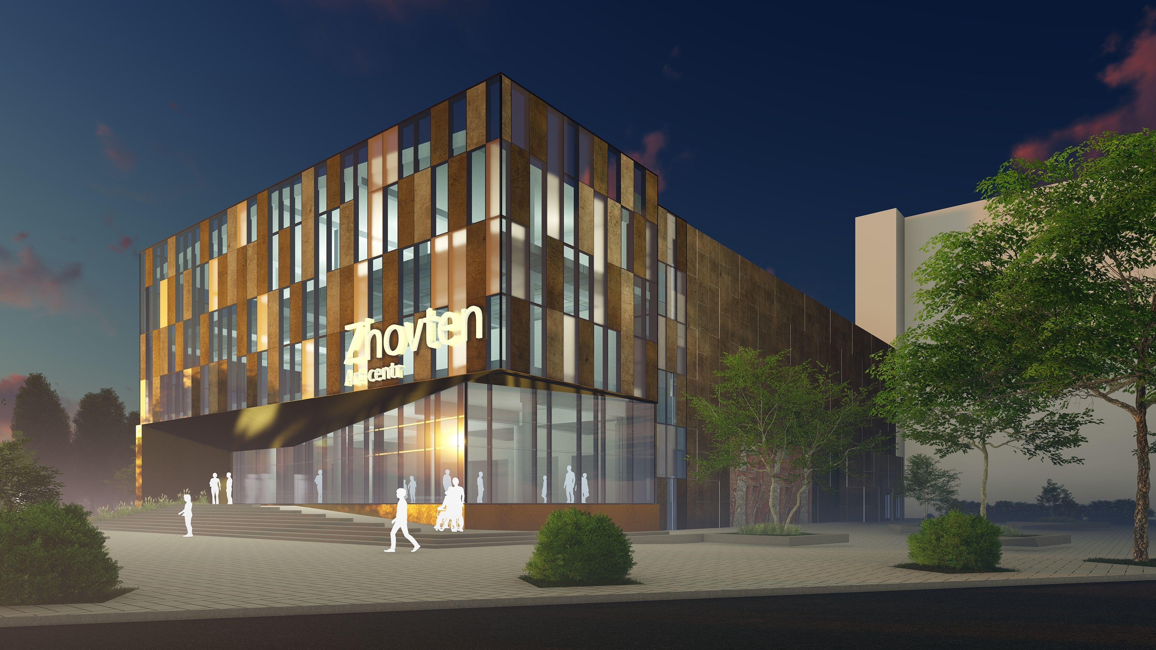 3D model of the cinema building reconstruction 6 versions 3D model_4