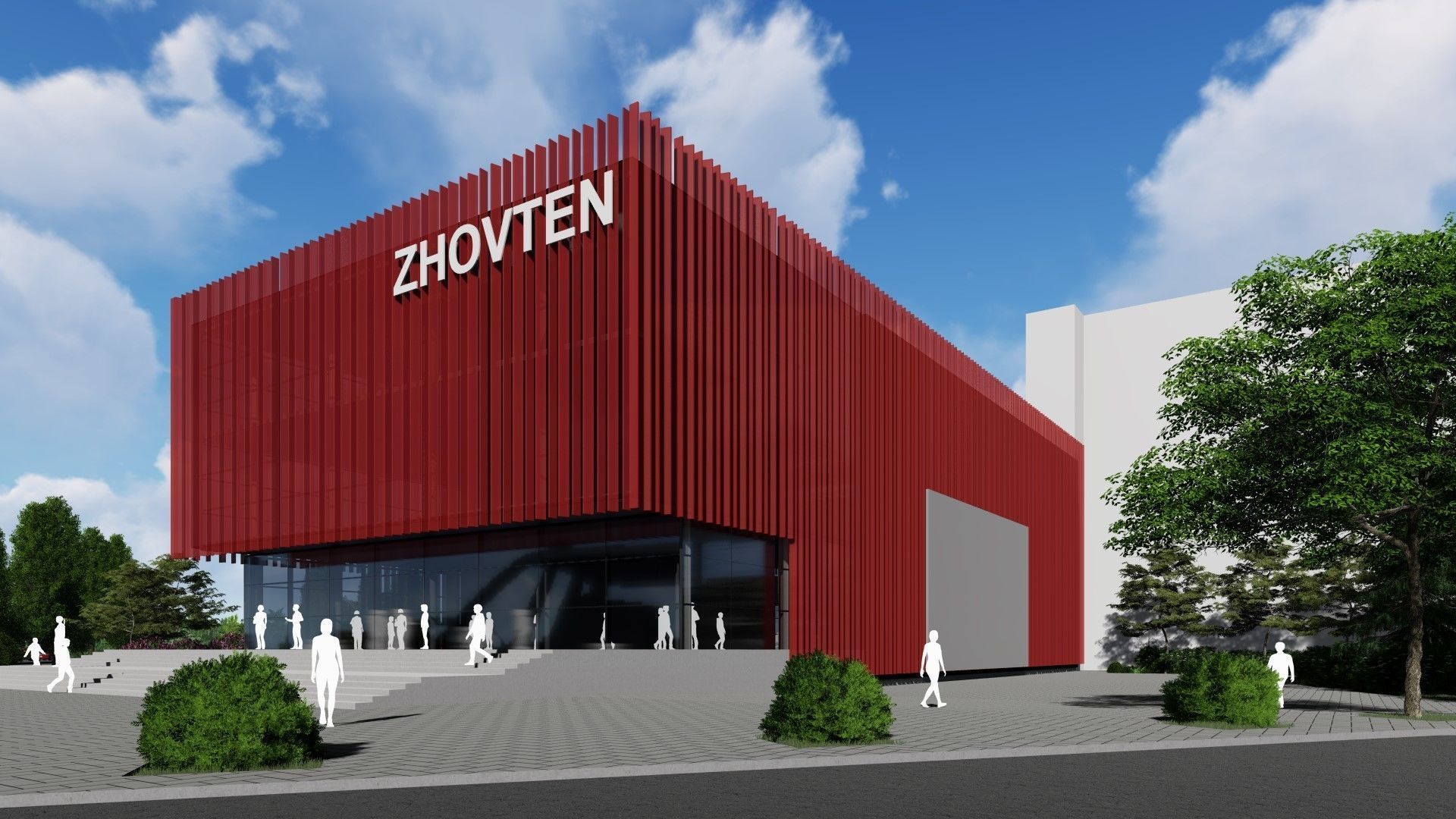 3D model of the cinema building reconstruction 6 versions 3D model_30