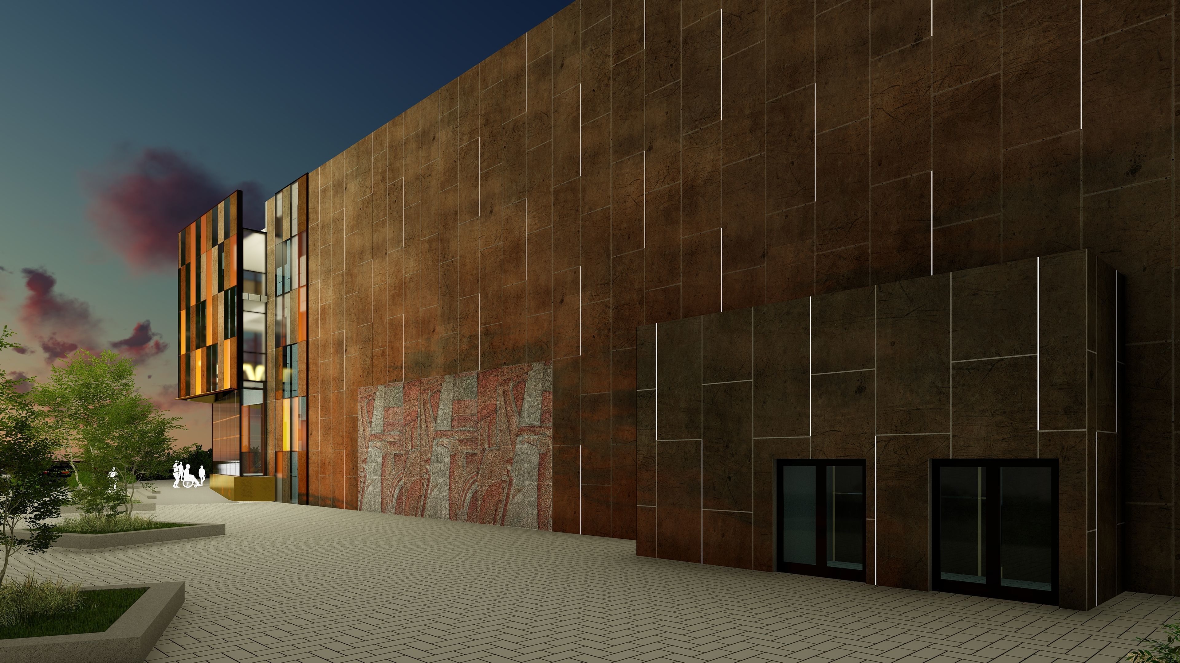 3D model of the cinema building reconstruction 6 versions 3D model_7