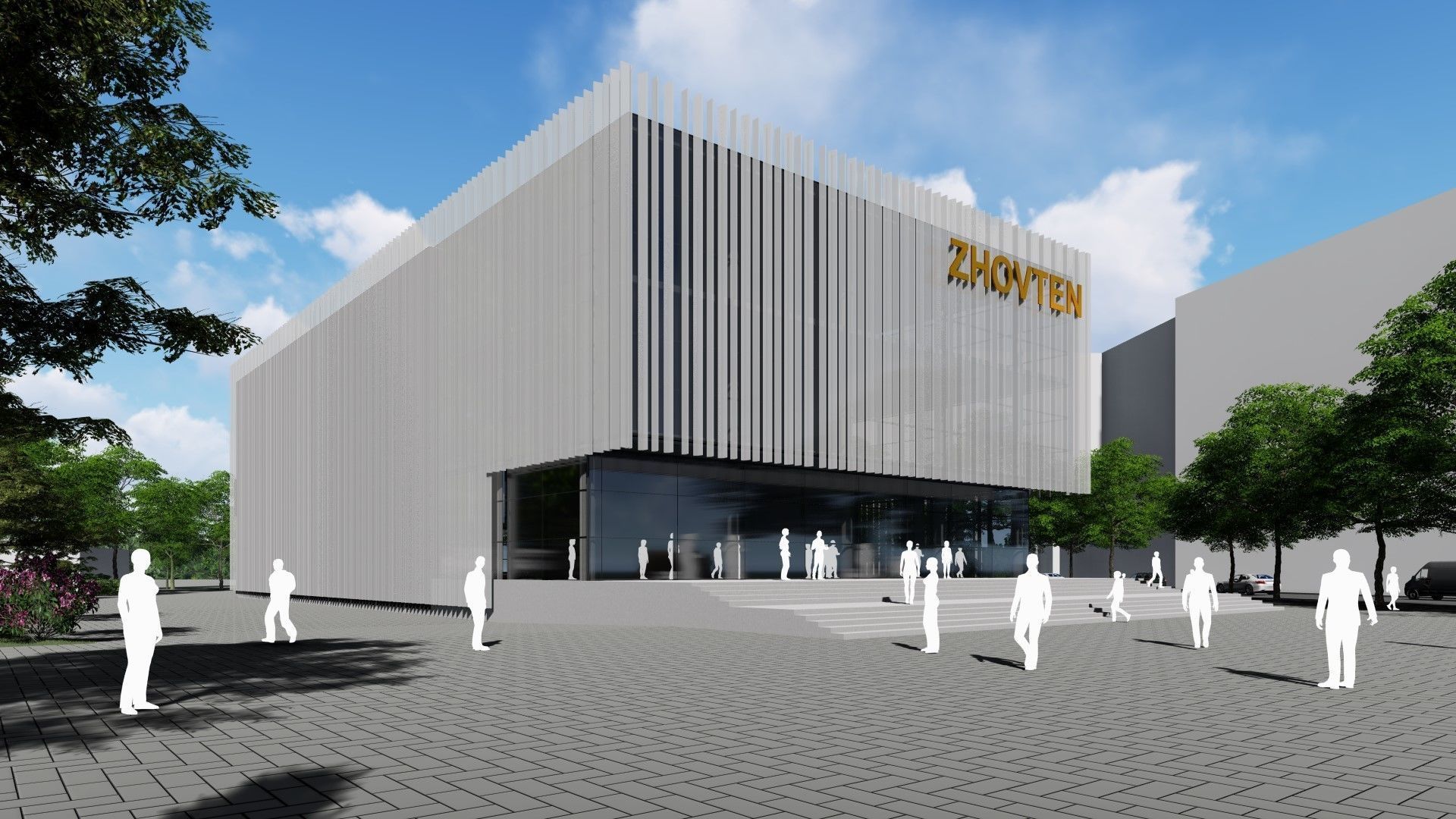 3D model of the cinema building reconstruction 6 versions 3D model_27